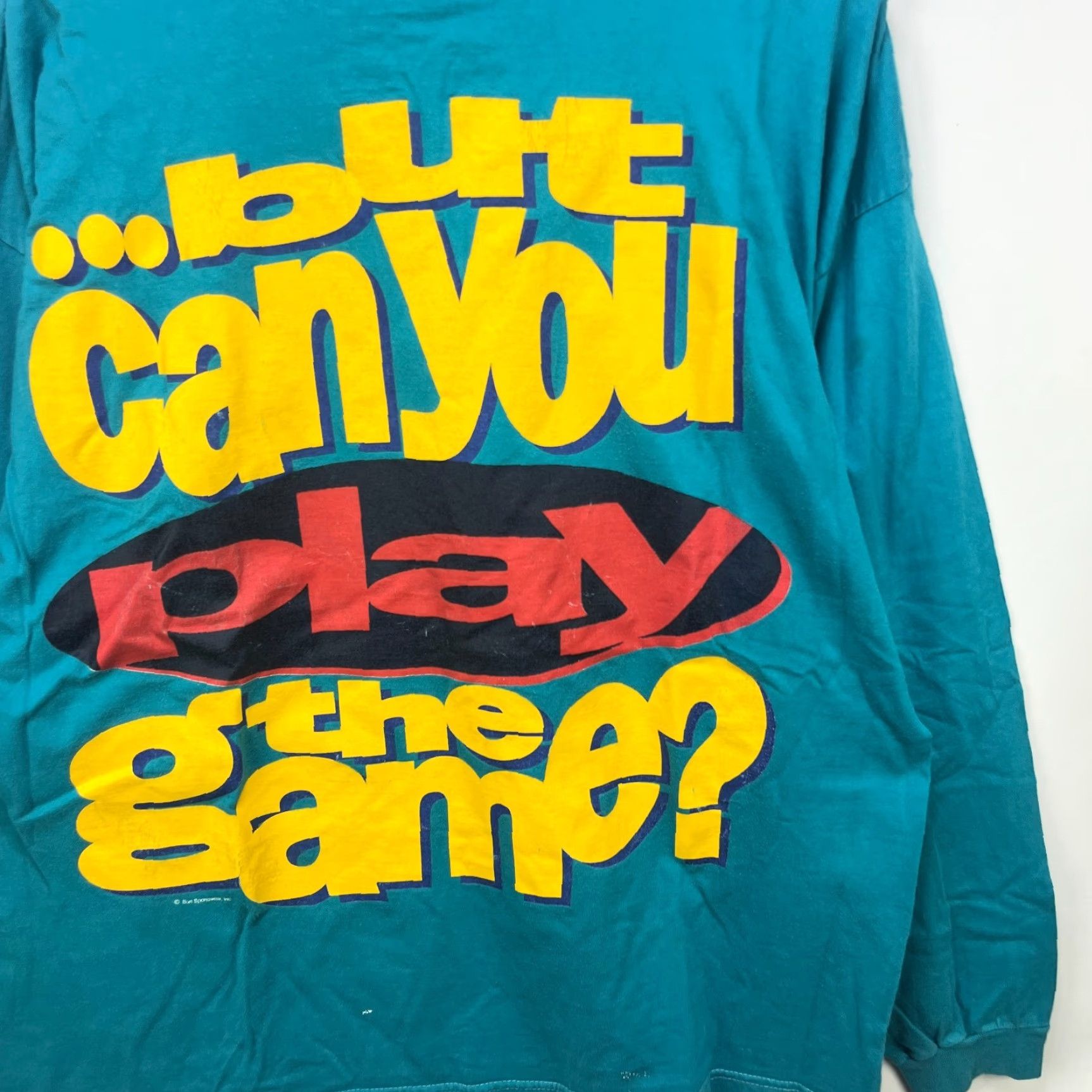 Vintage Vtg Shirt Men's XL You Can Talk the Talk But Can You Play the Game Blue Cotton Vintage Size US XL / EU 56 / 4 - 2 Thumbnail