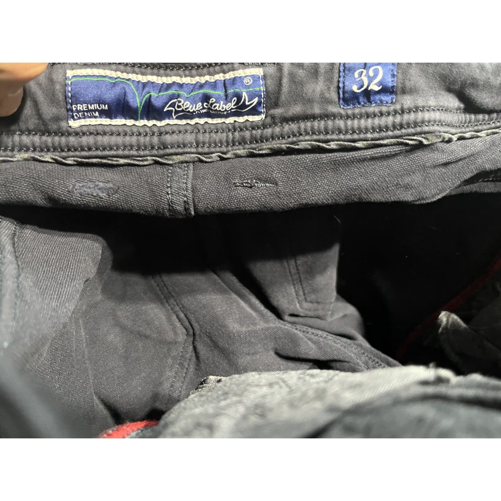 Vintage Flying Machine Jeans Men 32 Blue Label Slim Tapered 32x29 Denim Stone Blue 5-Pocket Design Slim Regular Jeans Mens Italy Blue Label Size US 32 / EU 48 - 5 Thumbnail