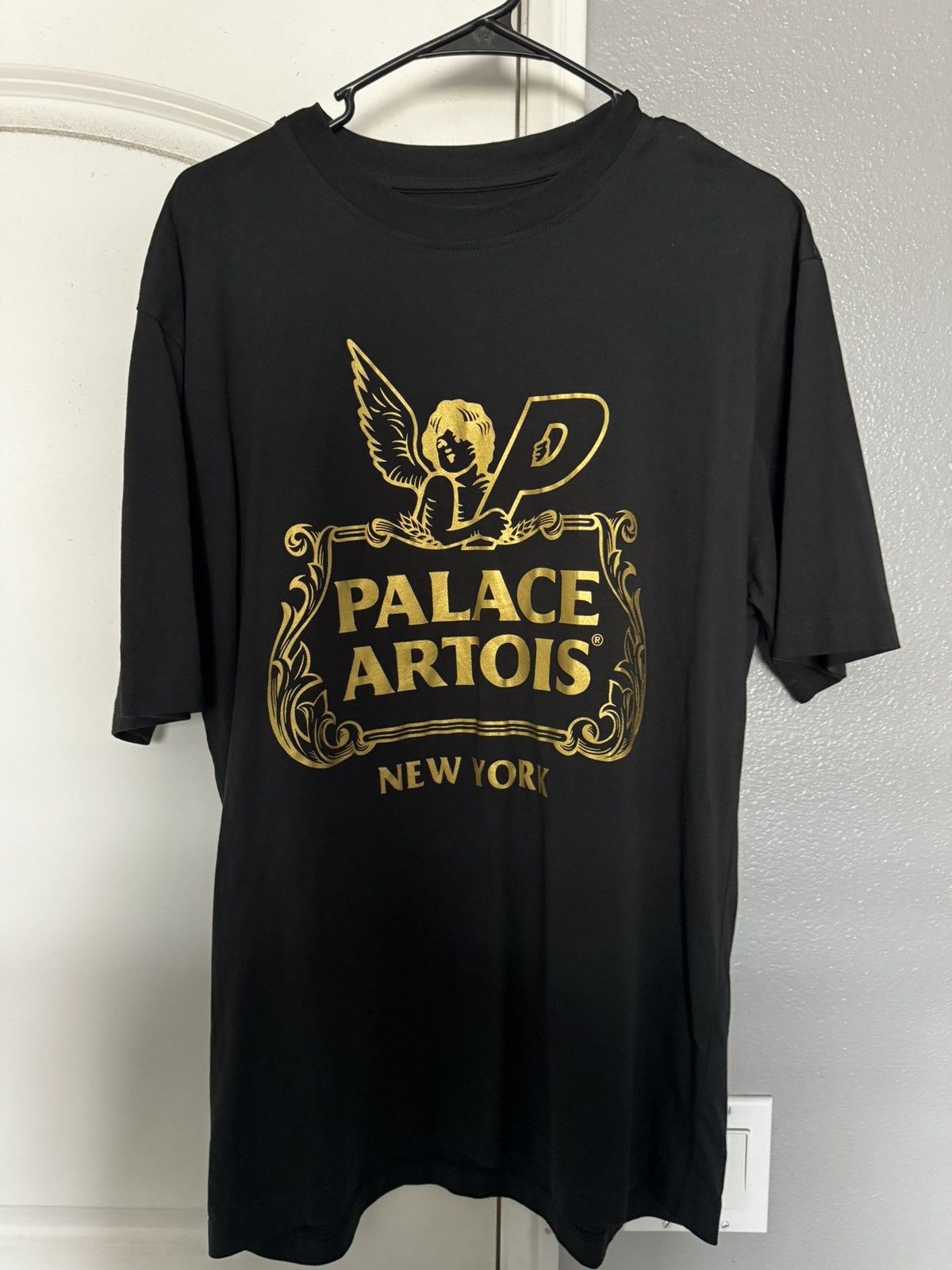 image of Palace X Stella Artois Chalice Tee in Black, Men's (Size Large)