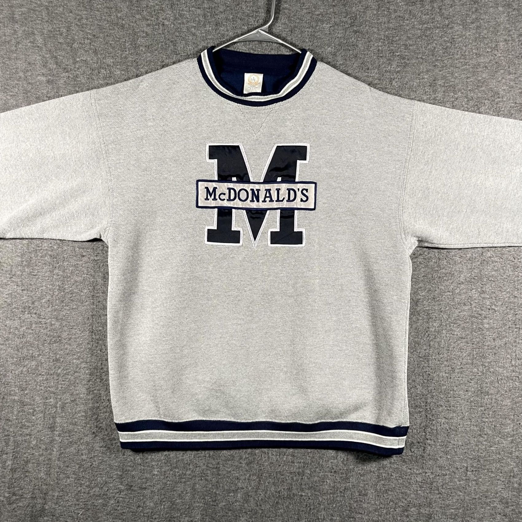Logo 7 VINTAGE BAC Sweatshirt Mens Large Gray M Logo Crewneck Graphic MCU Size US L / EU 52-54 / 3 - 3 Thumbnail