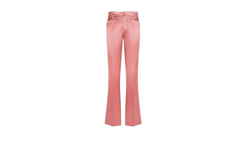 Tom Ford o1w1db10525 PAW567 Silk Tailored Pant in Pink Size 25" / US 0 / IT 36 - 1 Preview