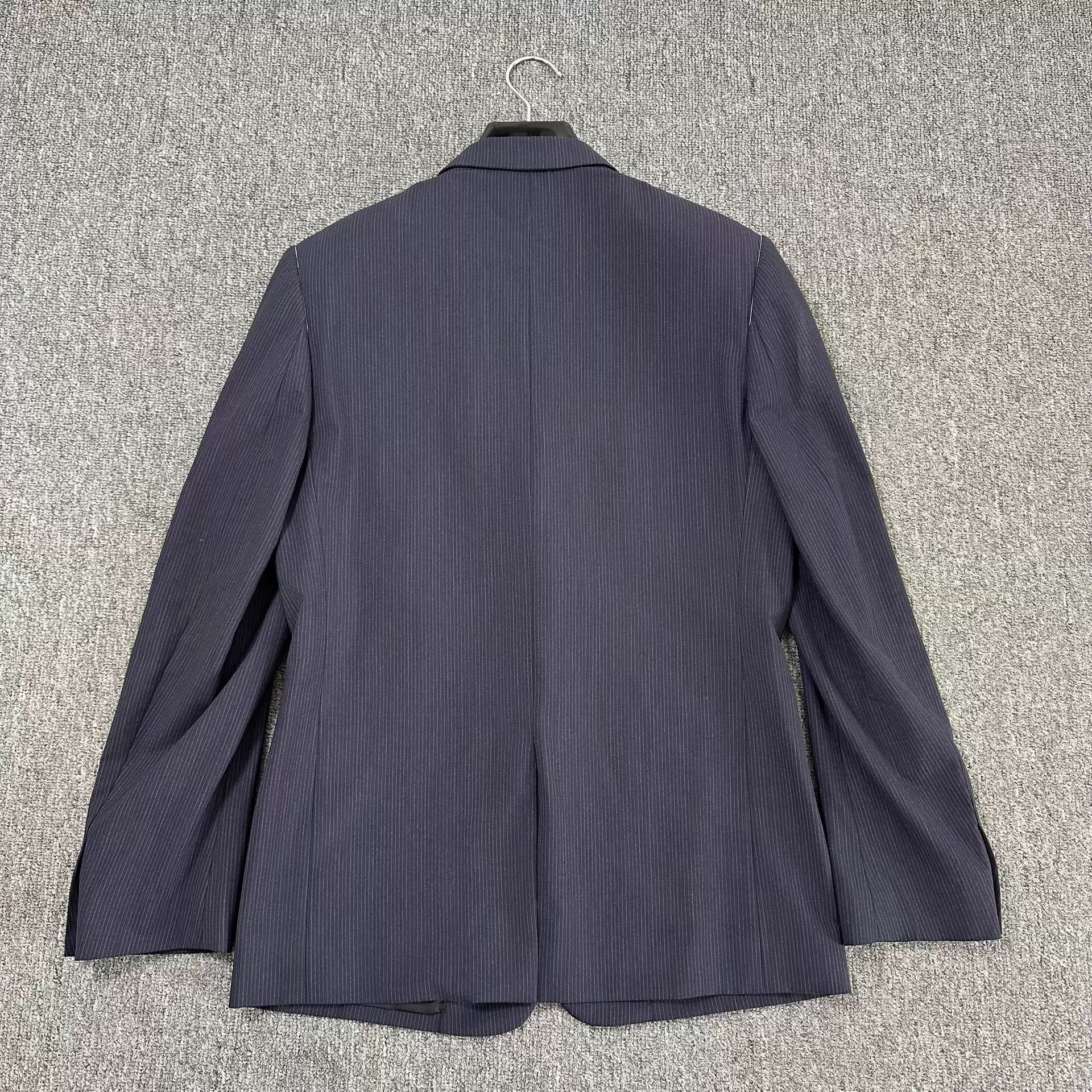 Dior Dior navy pinstripe notch lapel double-breasted suit Size 46R - 4 Thumbnail
