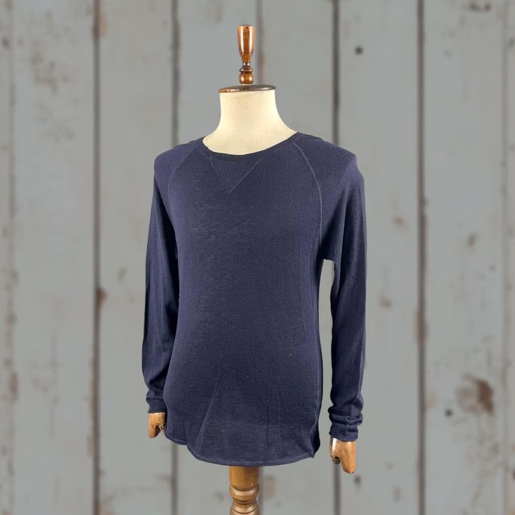 Zadig & Voltaire Zadig & Voltaire Mens T-Shirt L Navy Wool Long Sleeve Crew Neck Size US L / EU 52-54 / 3 - 1 Thumbnail