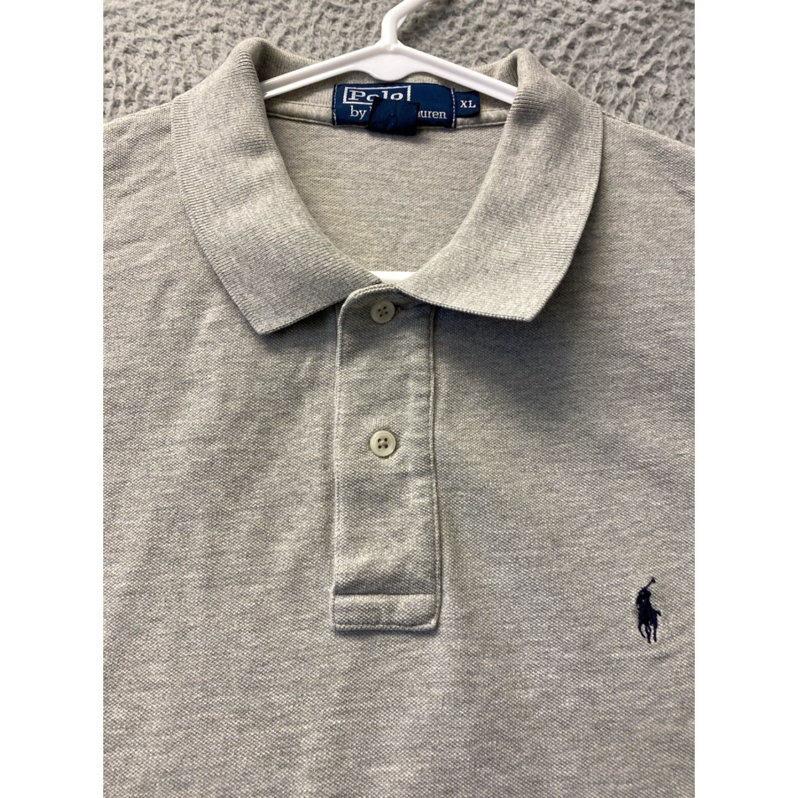 Polo Ralph Lauren Polo Ralph Lauren Men’s Gray Solid Logo Polo Shirt XL Short Sleeve Size US XL / EU 56 / 4 - 3 Thumbnail