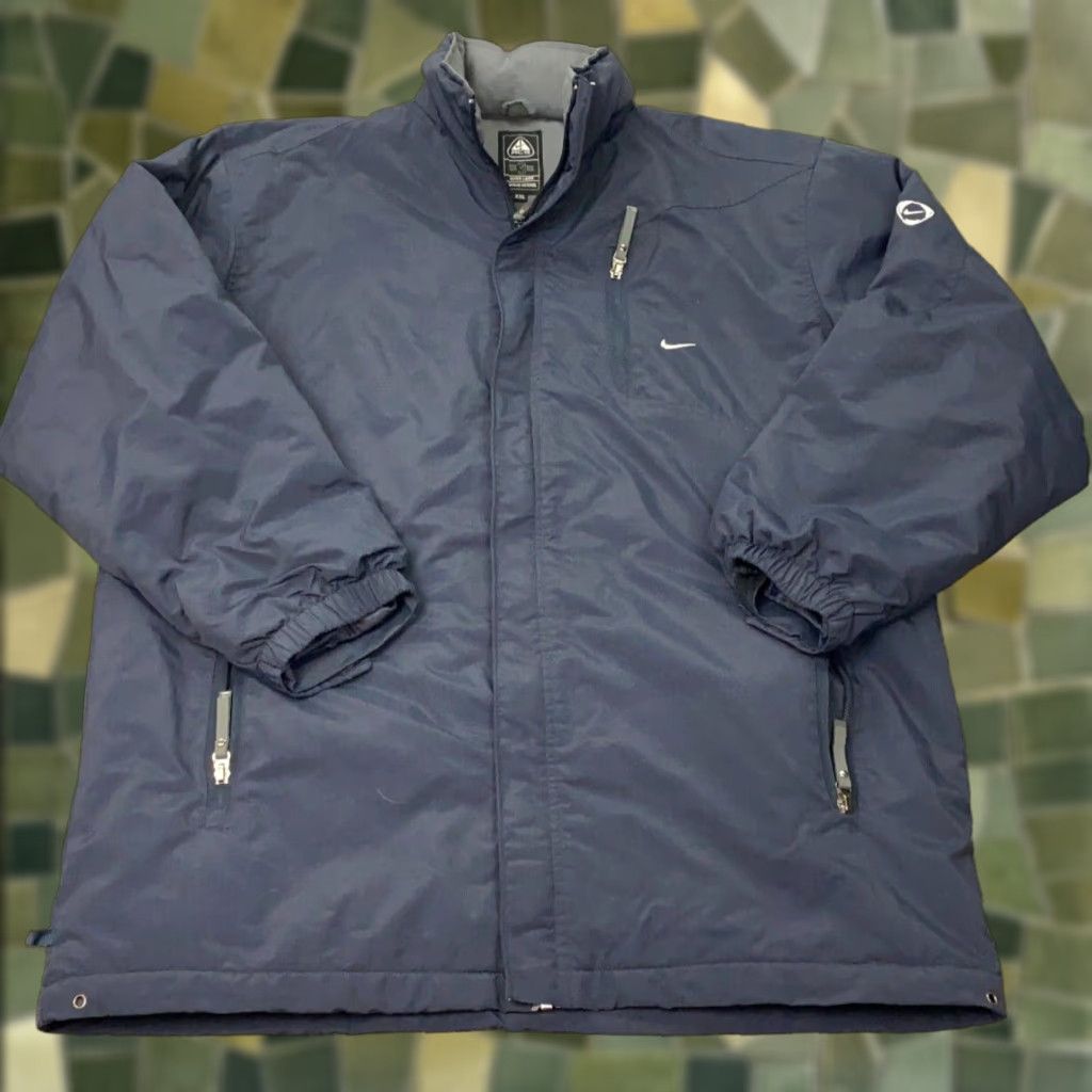 Nike VINTAGE Nike ACG Jacket Mens 2XL Blue Bomber Full Zip Hooded 90s Outdoor All Seasons Pockets Size US XXL / EU 58 / 5 - 1 Thumbnail