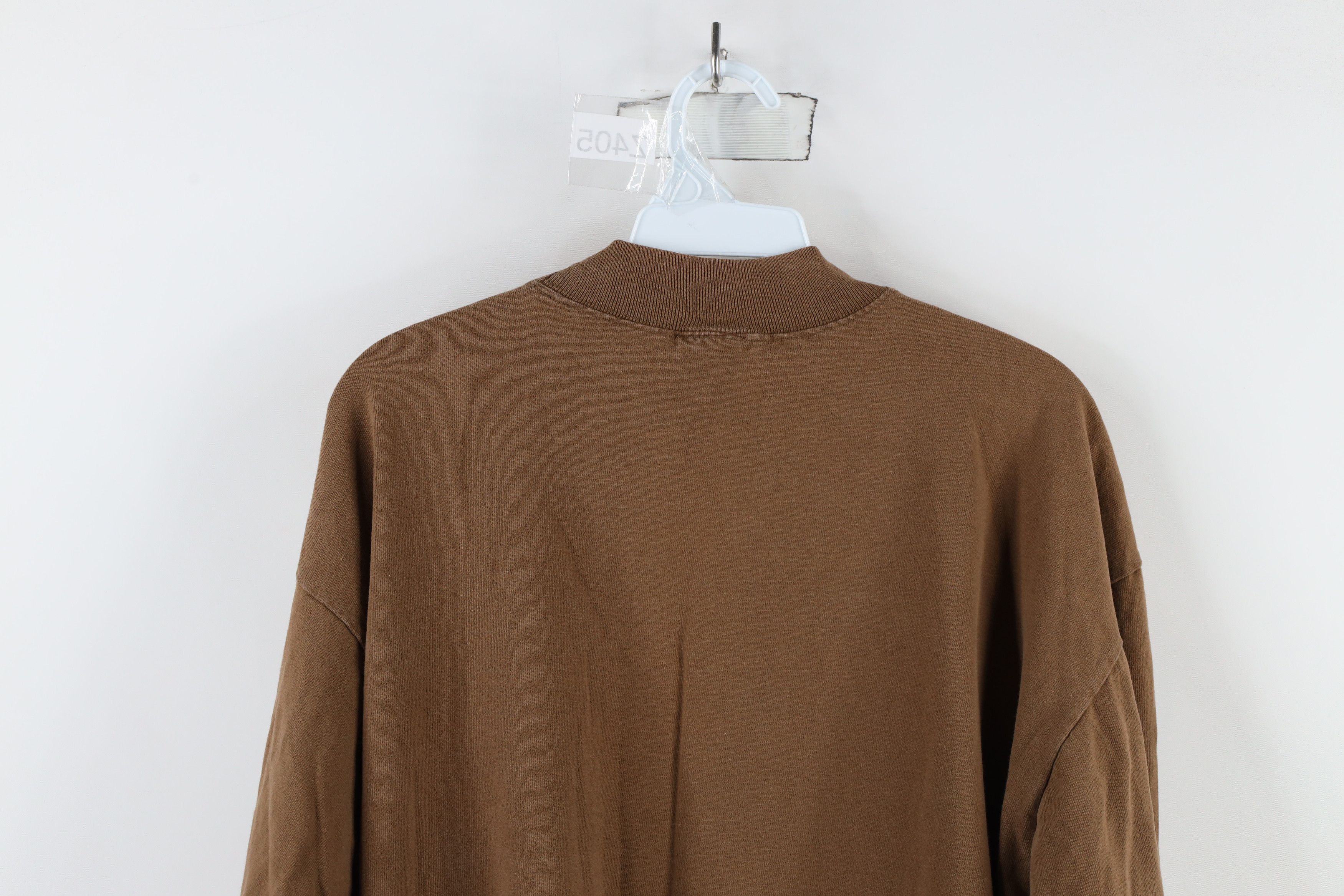 Vintage Vintage 90s Island Mock Neck Long Sleeve T-Shirt Brown USA Size US XL / EU 56 / 4 - 10 Thumbnail