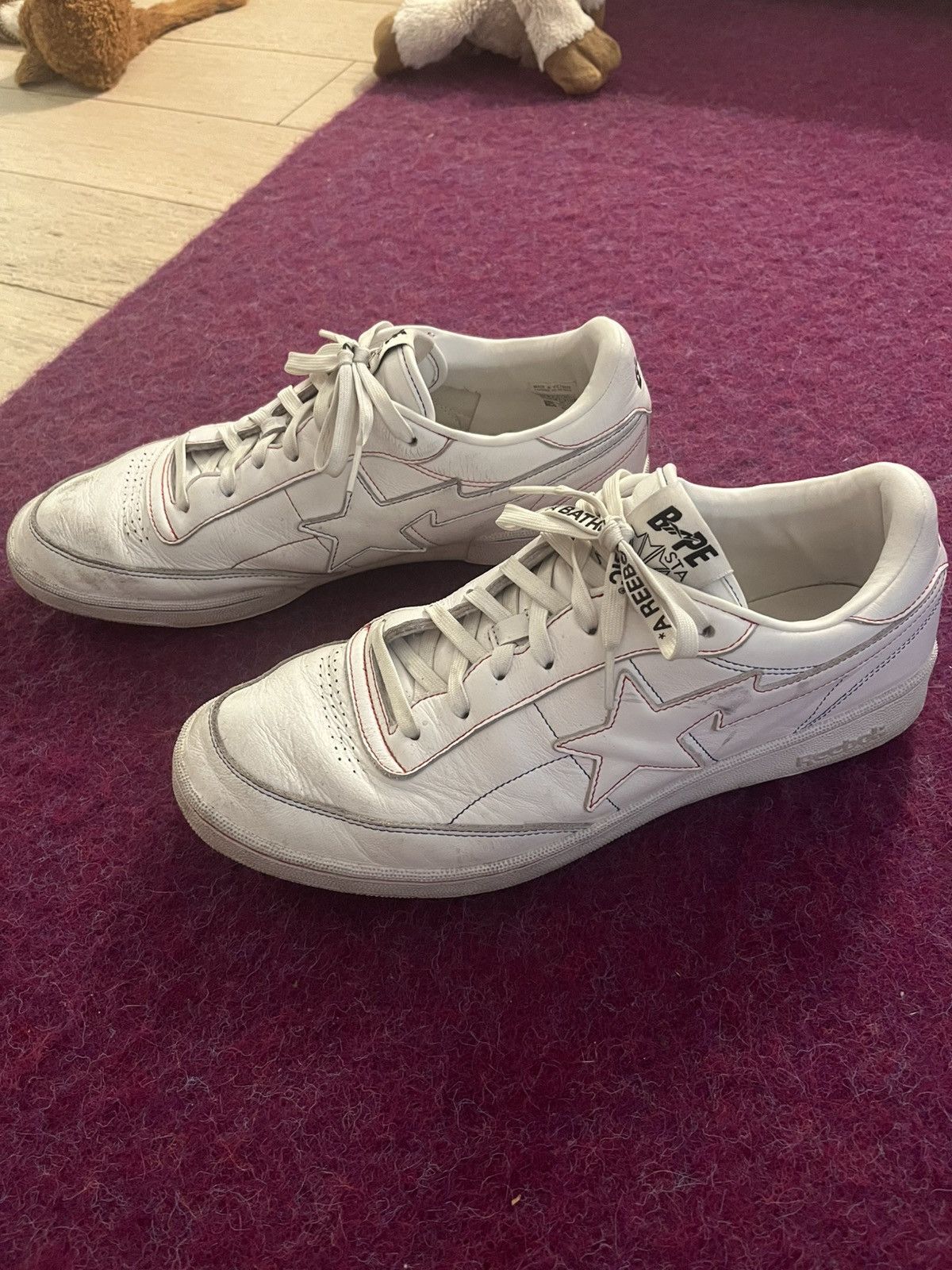 Bape × Reebok BAPE x REEBOK CLUB C SNEAKERS Size US 13 / EU 46 - 1 Thumbnail