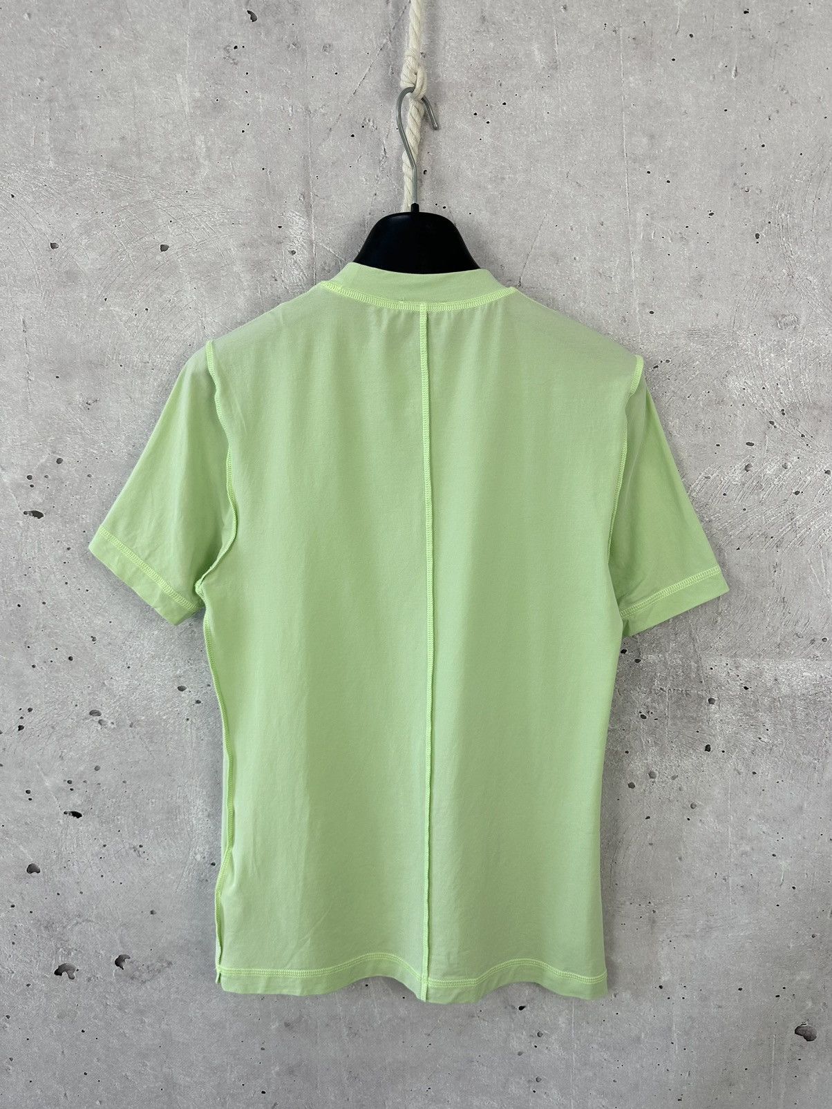 Ganni Gianni Logo Stretch-Cotton Jersey Top in Light Green Size XS / US 0-2 / IT 36-38 - 7 Thumbnail