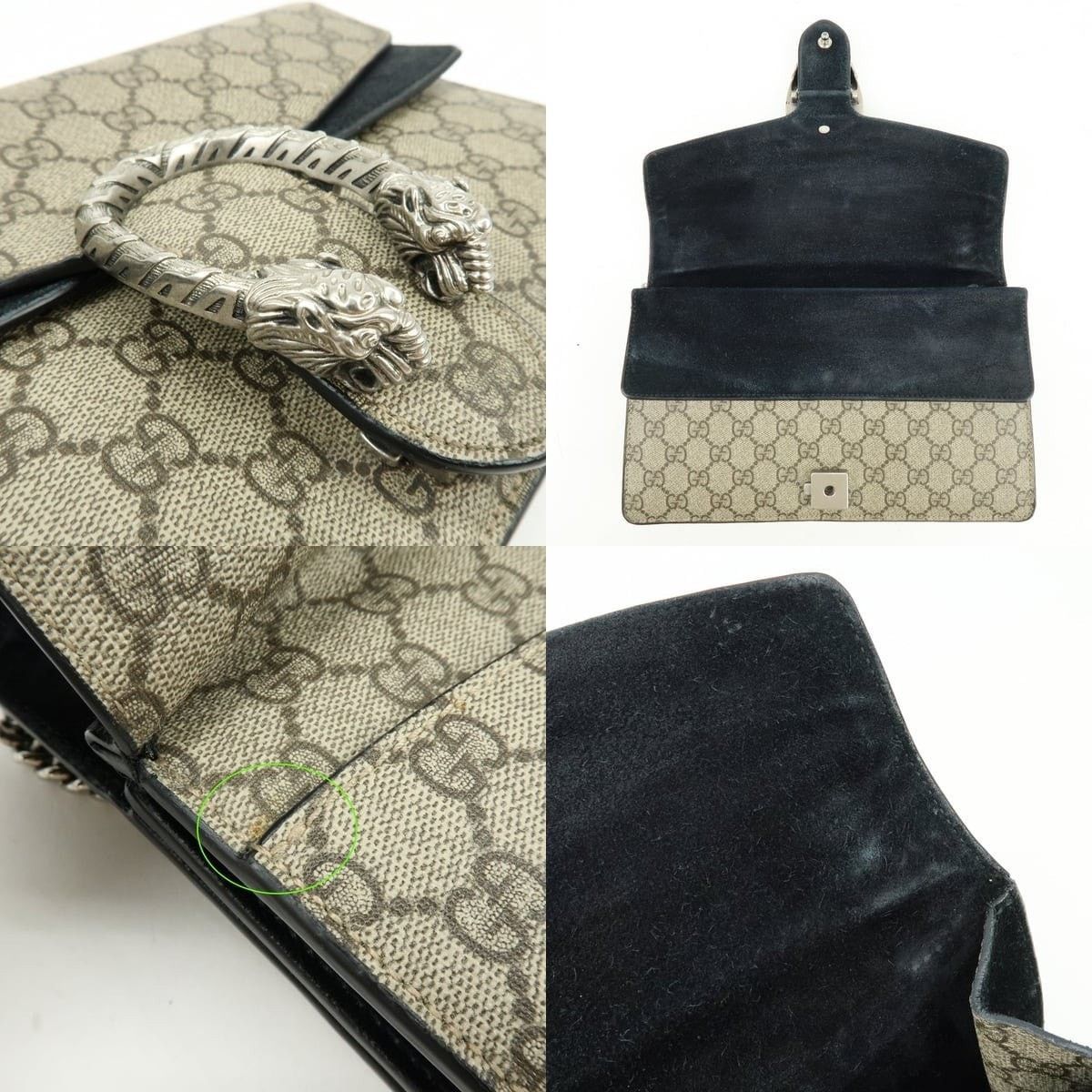 Gucci Gucci Dionysus GG Supreme Flap Bag Beige Size ONE SIZE - 6 Thumbnail