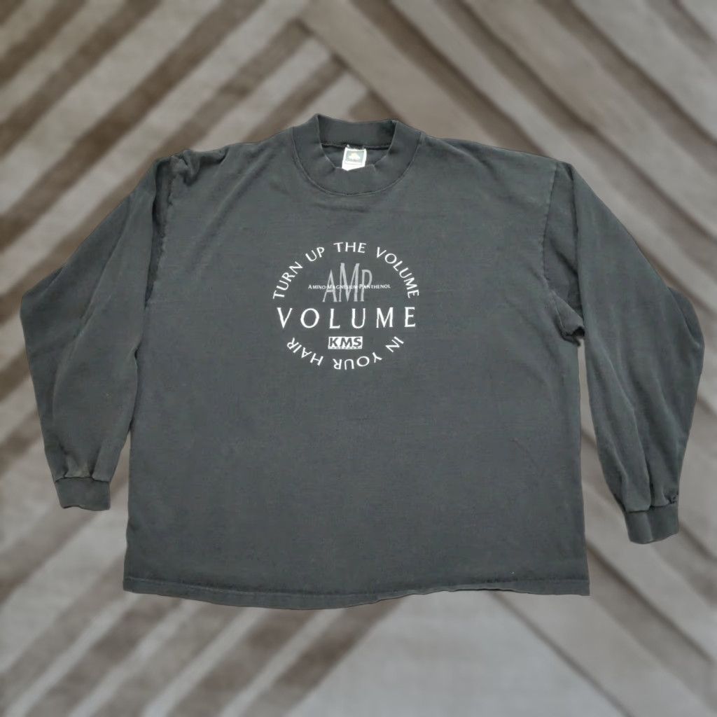 Vintage VINTAGE KMS Haircare T Shirt Men XL Black Long Sleeve 90s Graphic Print College Wear? Size US XL / EU 56 / 4 - 1 Thumbnail