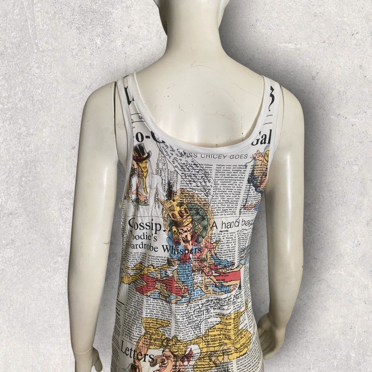 John Galliano Fall 2006 Newspaper Tank Top Size S / US 4 / IT 40 - 4 Thumbnail
