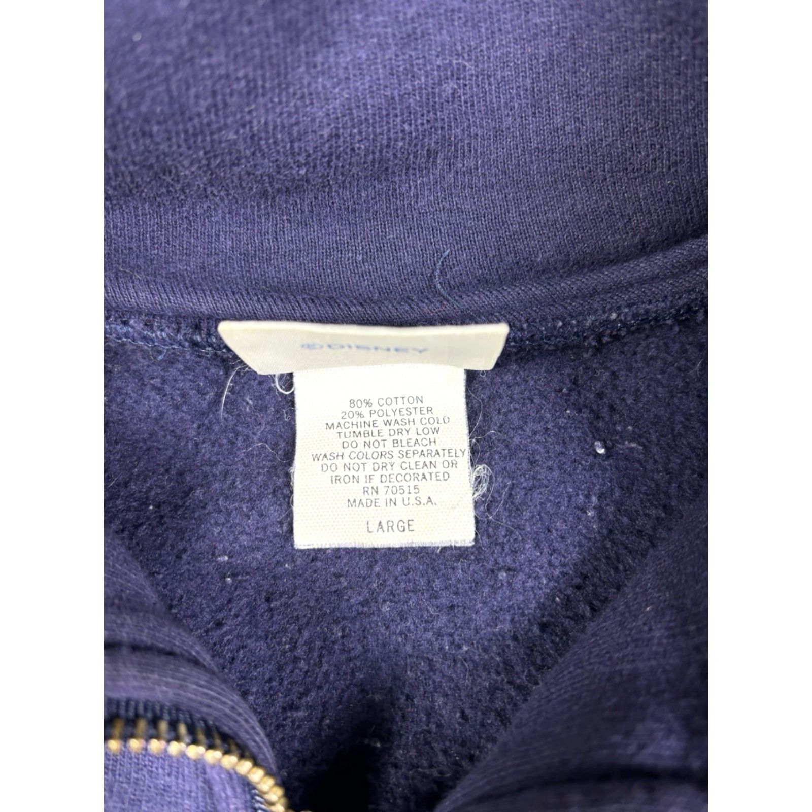Disney VINTAGE Mickey Mouse Cruise Disney Sweatshirt L Blue Cotton Knit Logo 90s Full Zip Pullover Mens Disney Sweatshirt Size US L / EU 52-54 / 3 - 4 Thumbnail