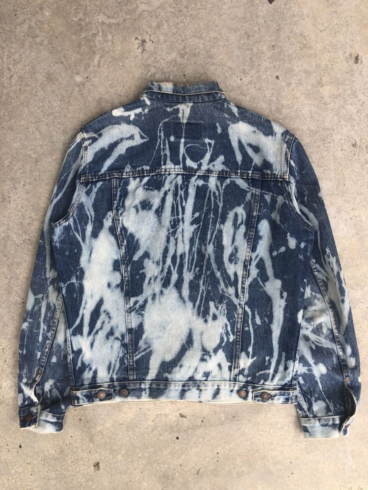 Levi's Vintage 80’s Levi’s Acid Wash Denim Jacket Distressed Denim Size US L / EU 52-54 / 3 - 3 Thumbnail