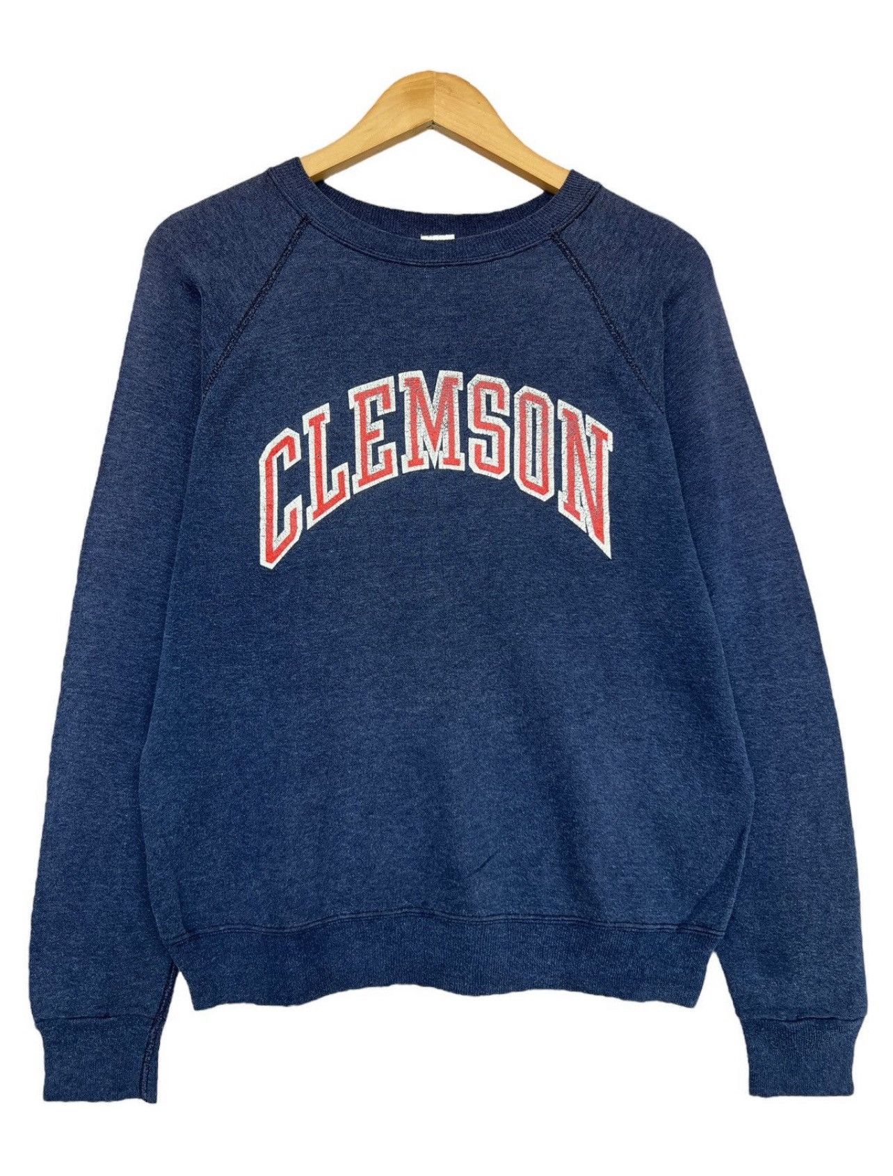 Vintage Vintage 80’s Clemson University Spellout Sweatshirt Collage Size US S / EU 44-46 / 1 - 1 Thumbnail