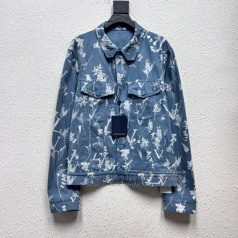 Louis Vuitton Louis Vuitton New wheat ear full logo denim jacket Size US L / EU 52-54 / 3 - 1 Thumbnail