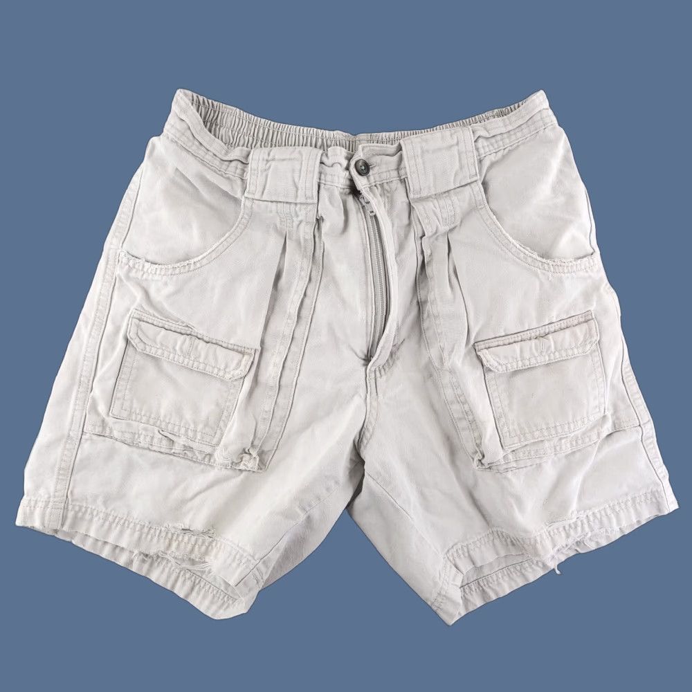 Vintage RedHead Mens 32 Tan Canvas Distressed Cargo Shorts Above Knee Fishing Cotton Brown Distress Size US 32 / EU 48 - 1 Thumbnail