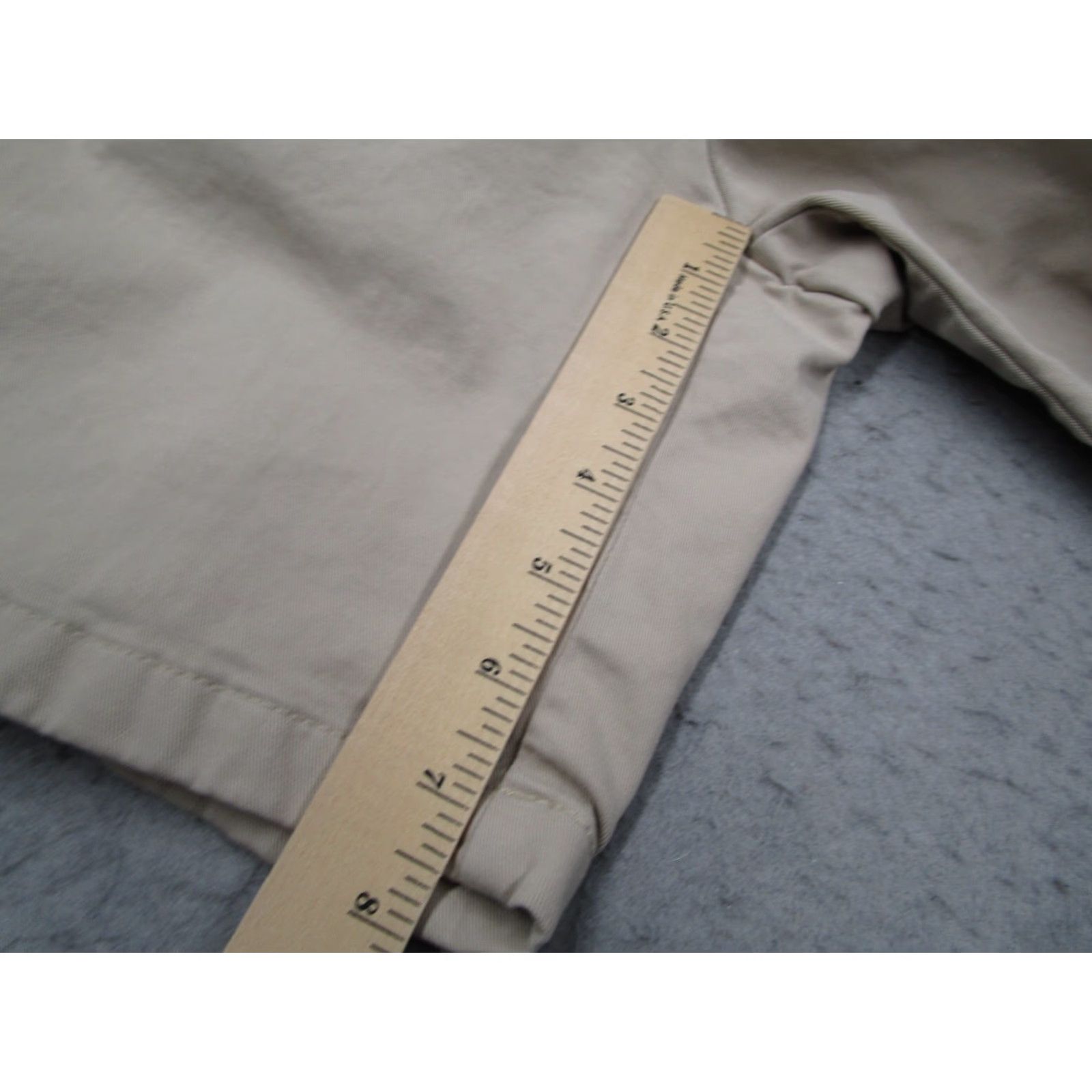 Vintage MR. P PORTER Shorts Mens 28 Beige Flat Front 7" Organic Blend Classic Casual Beach Nautical Sports Pockets 5-Pocket Style Chino Button Zip Mens Size US 28 / EU 44 - 7 Thumbnail