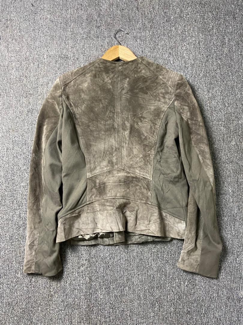 Japanese Brand Laura Ashley Versatile Suede Biker Jacket (192) Size XS / US 0-2 / IT 36-38 - 5 Thumbnail