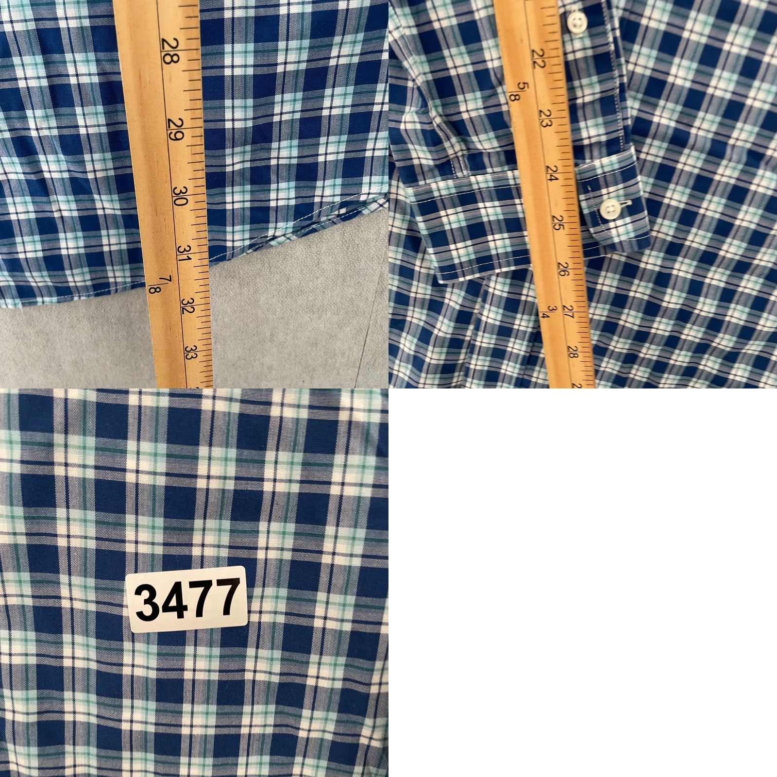 Vintage VINTAGE LL Bean Shirt Adult Large Tall Blue Check Wrinkle Free Cotton Long Sleeve Mens L Size US L / EU 52-54 / 3 - 8 Thumbnail