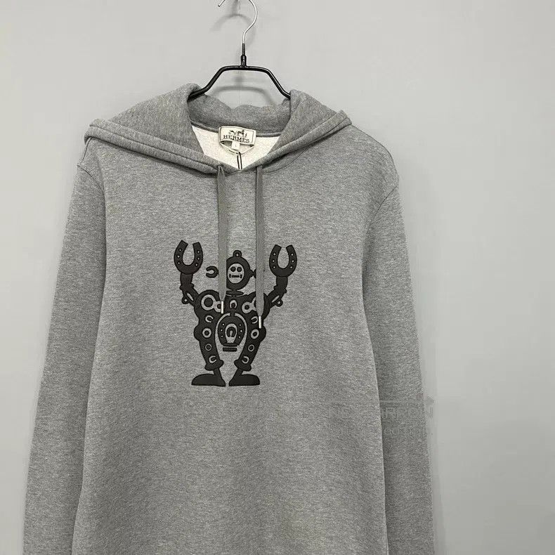 Hermes Hermes Sheepskin Robot Pattern Hoodie Size US L / EU 52-54 / 3 - 2 Thumbnail