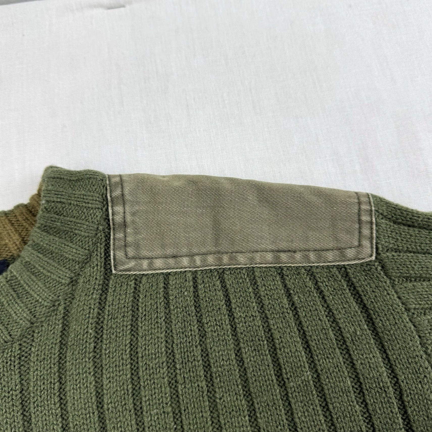 Faded Glory VINTAGE Faded Glory Sweater Men Adult Medium Green Military Style Pullover Crew Neck Casual USA Y2K Size US M / EU 48-50 / 2 - 3 Thumbnail