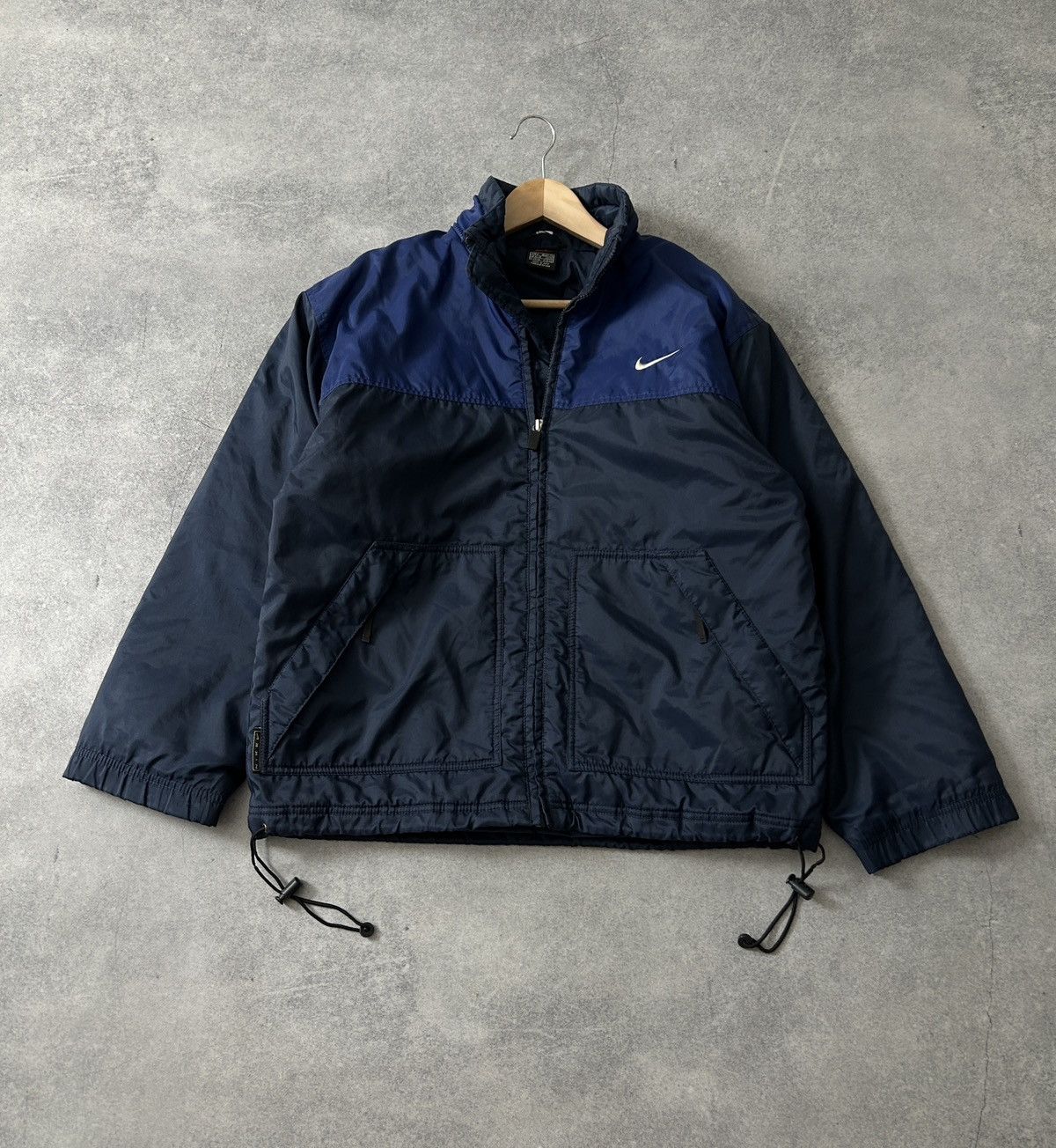 Nike Vintage Nike jacket 90s mens blue big logo rare swoosh Size US M / EU 48-50 / 2 - 1 Thumbnail