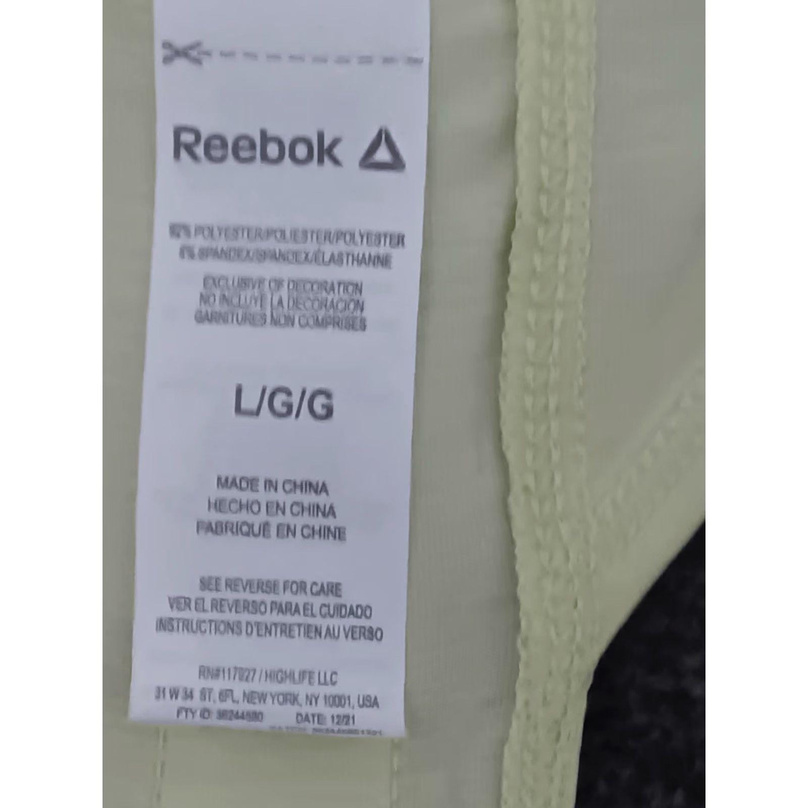 Reebok Reebok Active Tank Top Womens Lime Green Sleeveless Racerback XS-? (Wait) Size L / US 10 / IT 46 - 5 Thumbnail