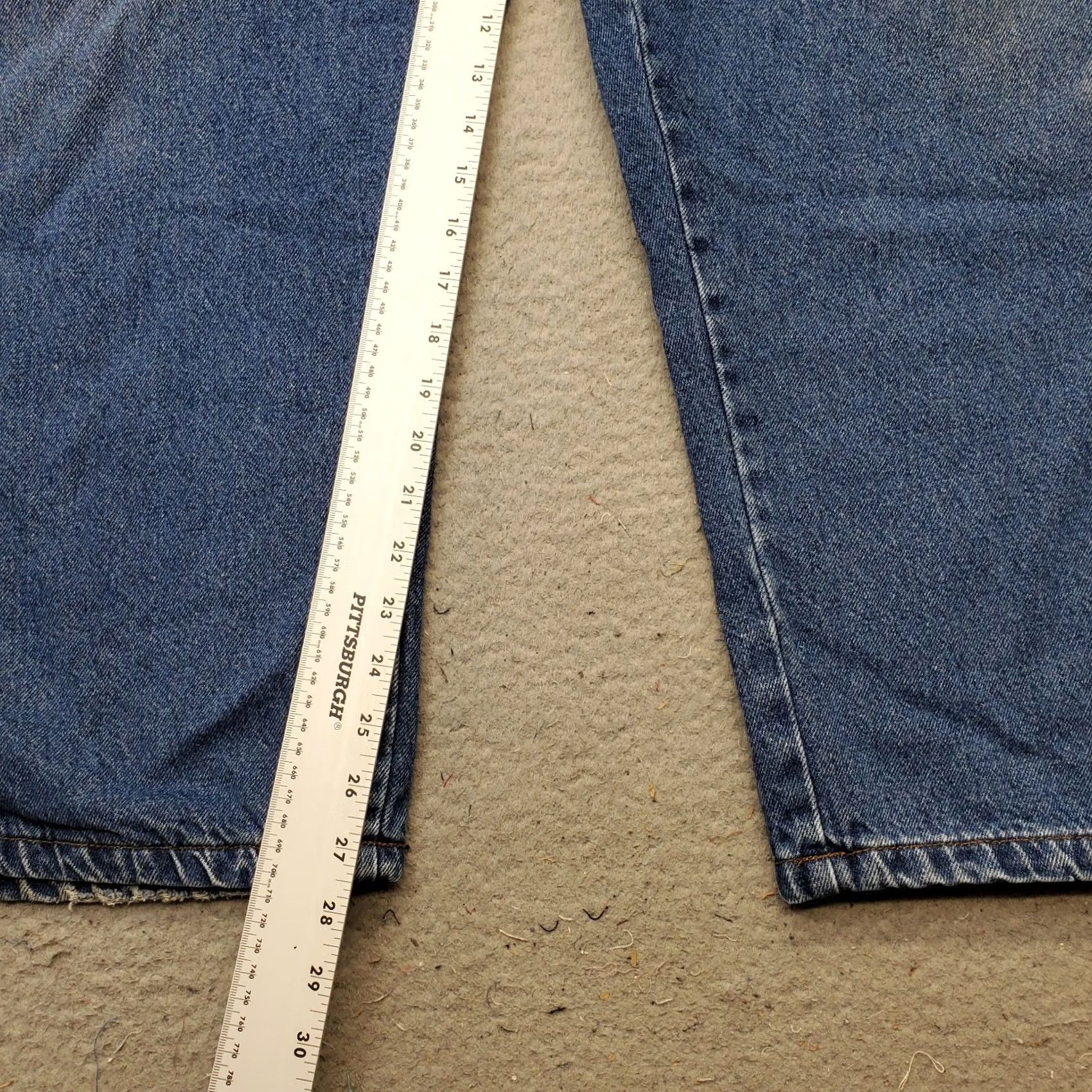Denime American Authentic Carpenter Jeans Mens 42X30 Blue Denim Flannel Lined Relaxed Jea ns Size US 42 / EU 58 - 4 Thumbnail