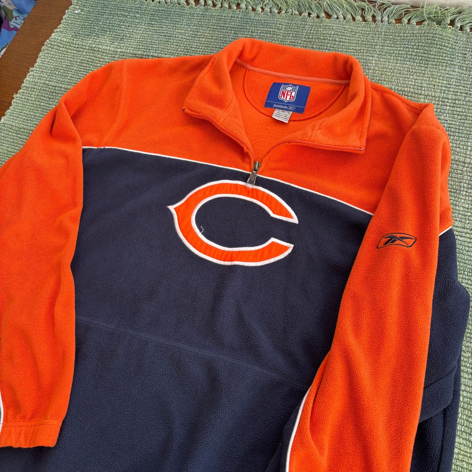 NFL × Vintage Vintage Chicago Bears two tone quarter zip fleece sweatshirt Size US XL / EU 56 / 4 - 7 Thumbnail