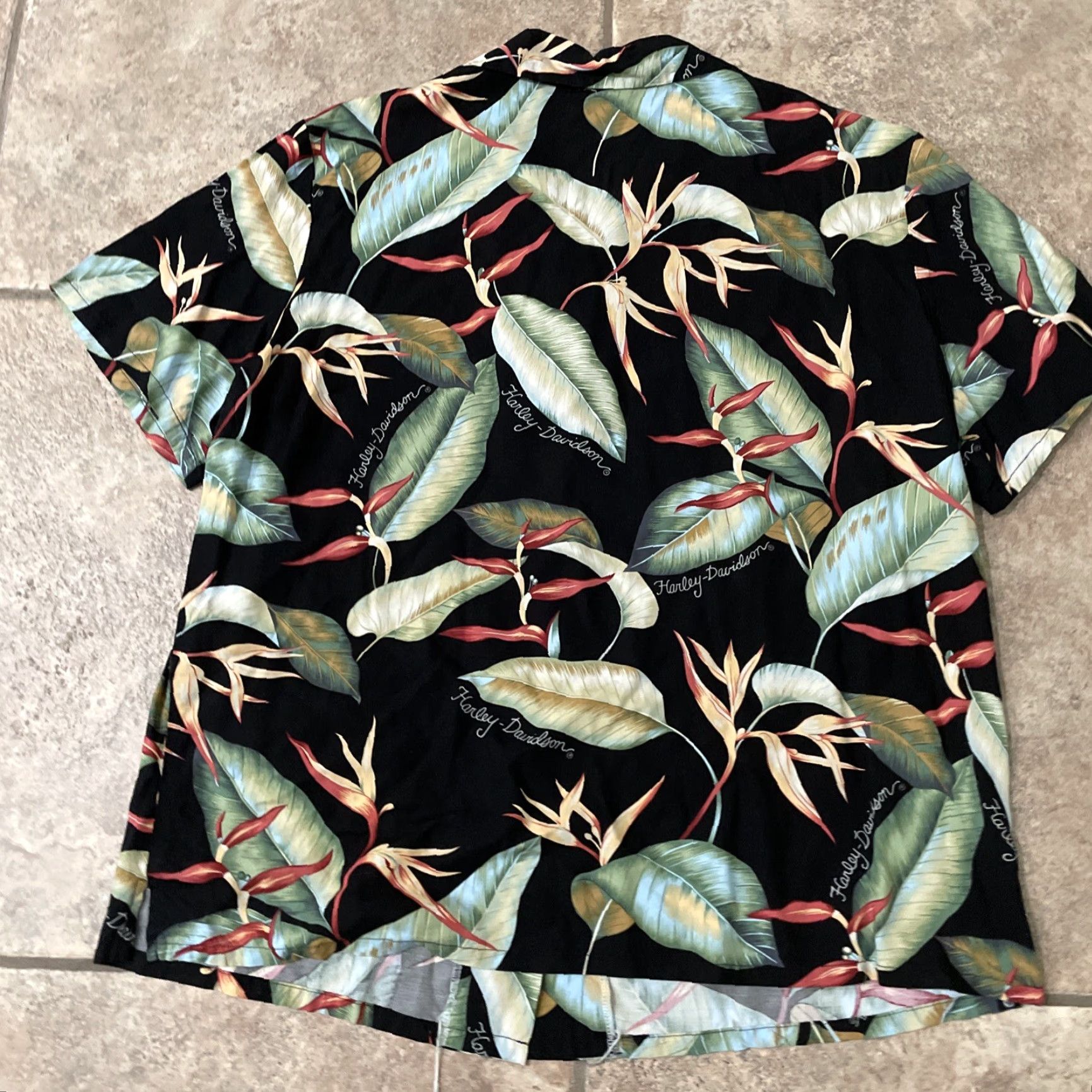 Harley Davidson HARLEY-DAVIDSON Button-Up Shirt Multicolor Leaf Print XL Made in USA Men Size XL / US 12-14 / IT 48-50 - 5 Thumbnail