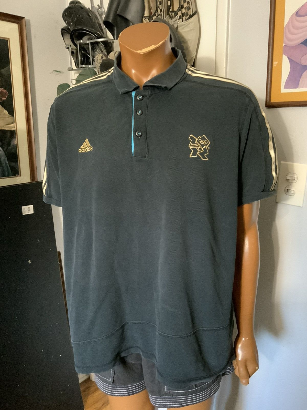 Adidas × USA Olympics Adidas The London 2012 Summer Olympics Gold Polo Shirt Size US XXL / EU 58 / 5 - 8 Thumbnail