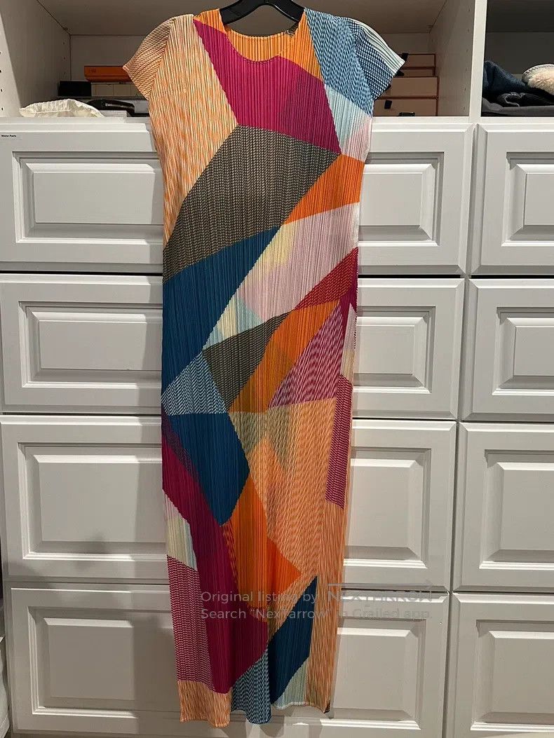 Issey Miyake Issey Miyake Color-Block Dress Size XXL / US 16-18 / IT 52-54 - 3 Thumbnail