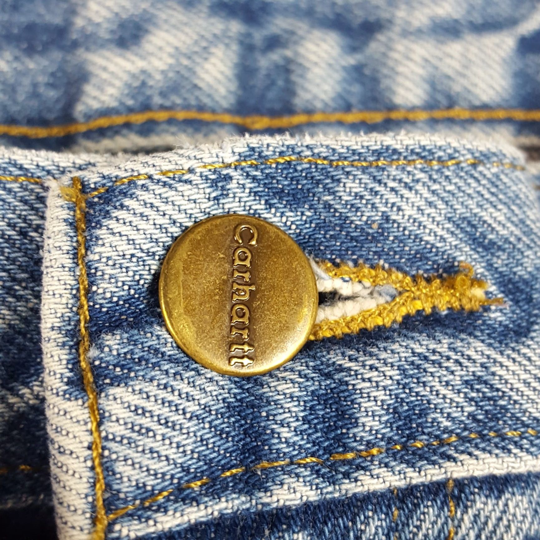 Carhartt VINTAGE Carhartt Jeans 38x30 Distressed Grunge Workwear Denim Men 38 Regular Blue Y2K 90s Skater Work USA Mens Size US 38 / EU 54 - 4 Thumbnail