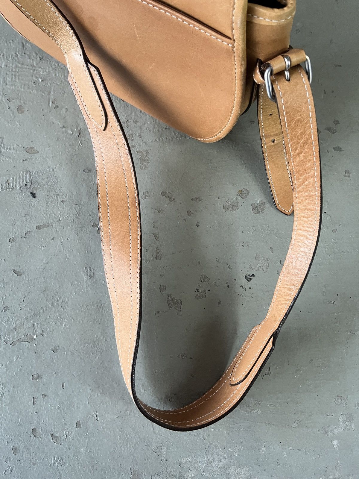 Junko Shimada × Leather Vintage Junko Shimada Part 2 Patina Suede Leather Sling Bag Size ONE SIZE - 7 Thumbnail