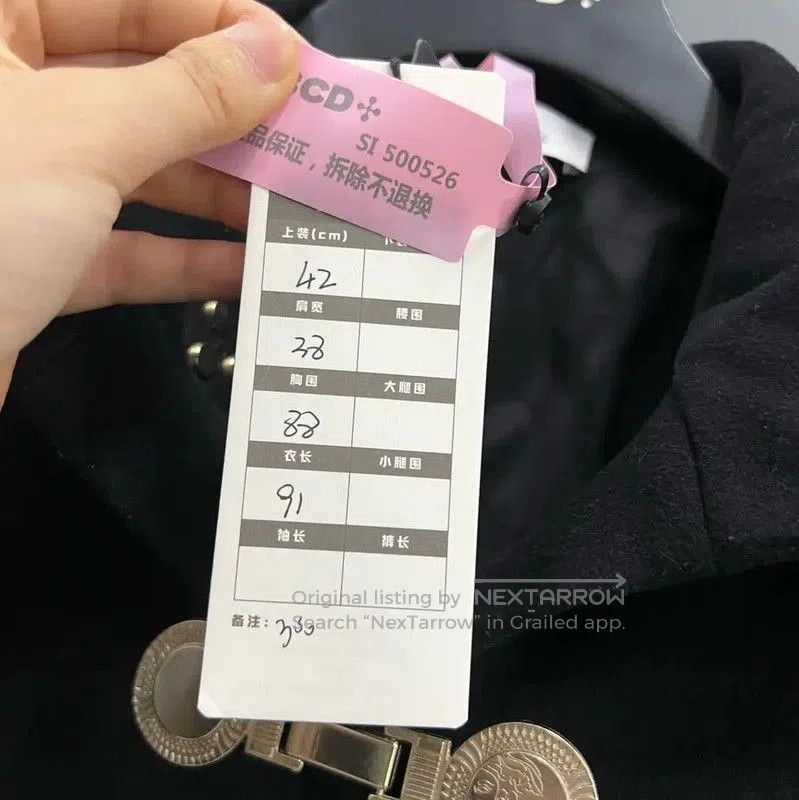 Versace Versace Women's Black Cotton Mid-Length Coat . Size XXS / US 00 / IT 34 - 5 Thumbnail