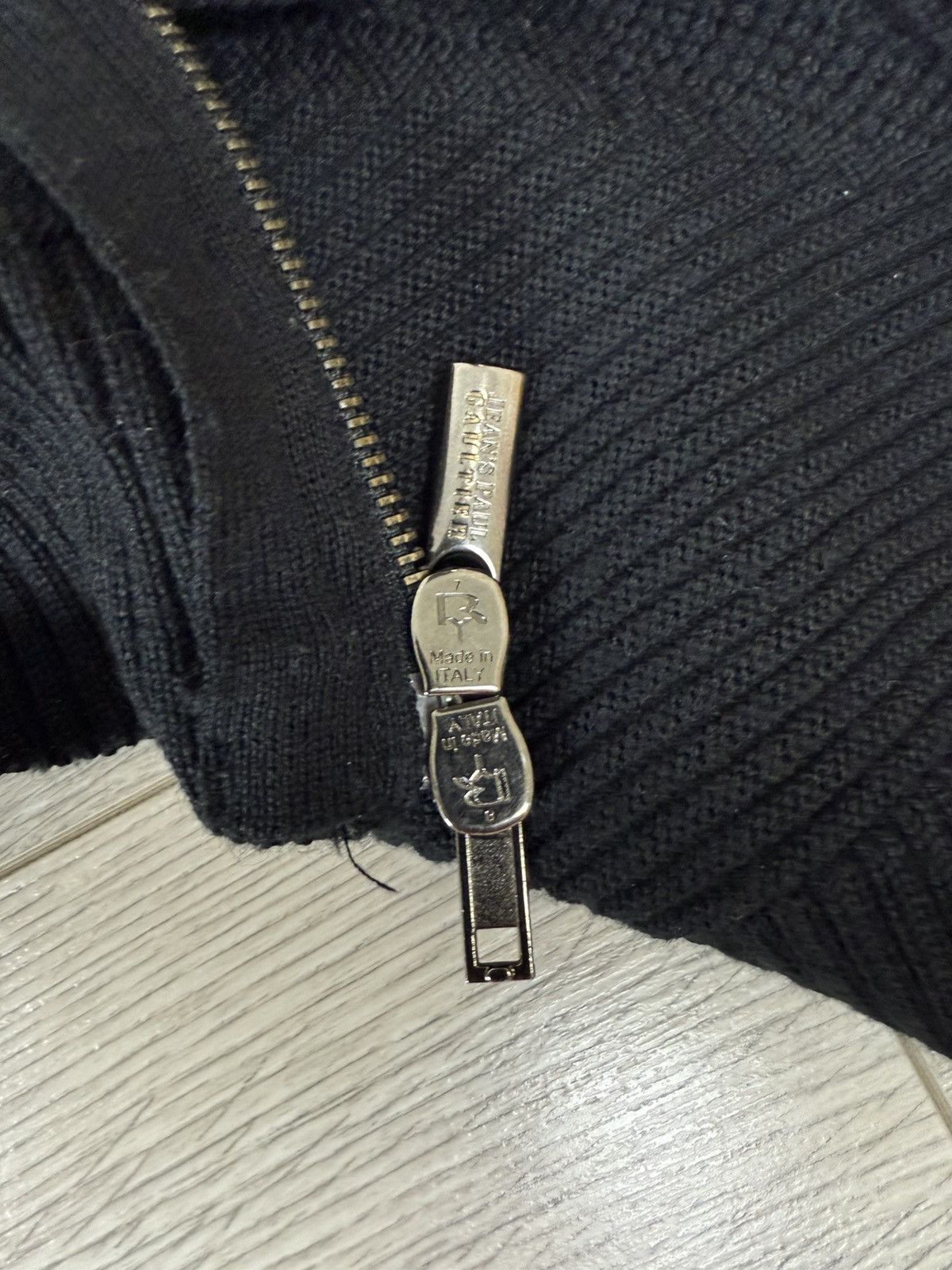Jean Paul Gaultier Jean Paul Gaultier Ribbed Vintage Full Zip Knit Sweater Size US XL / EU 56 / 4 - 10 Thumbnail