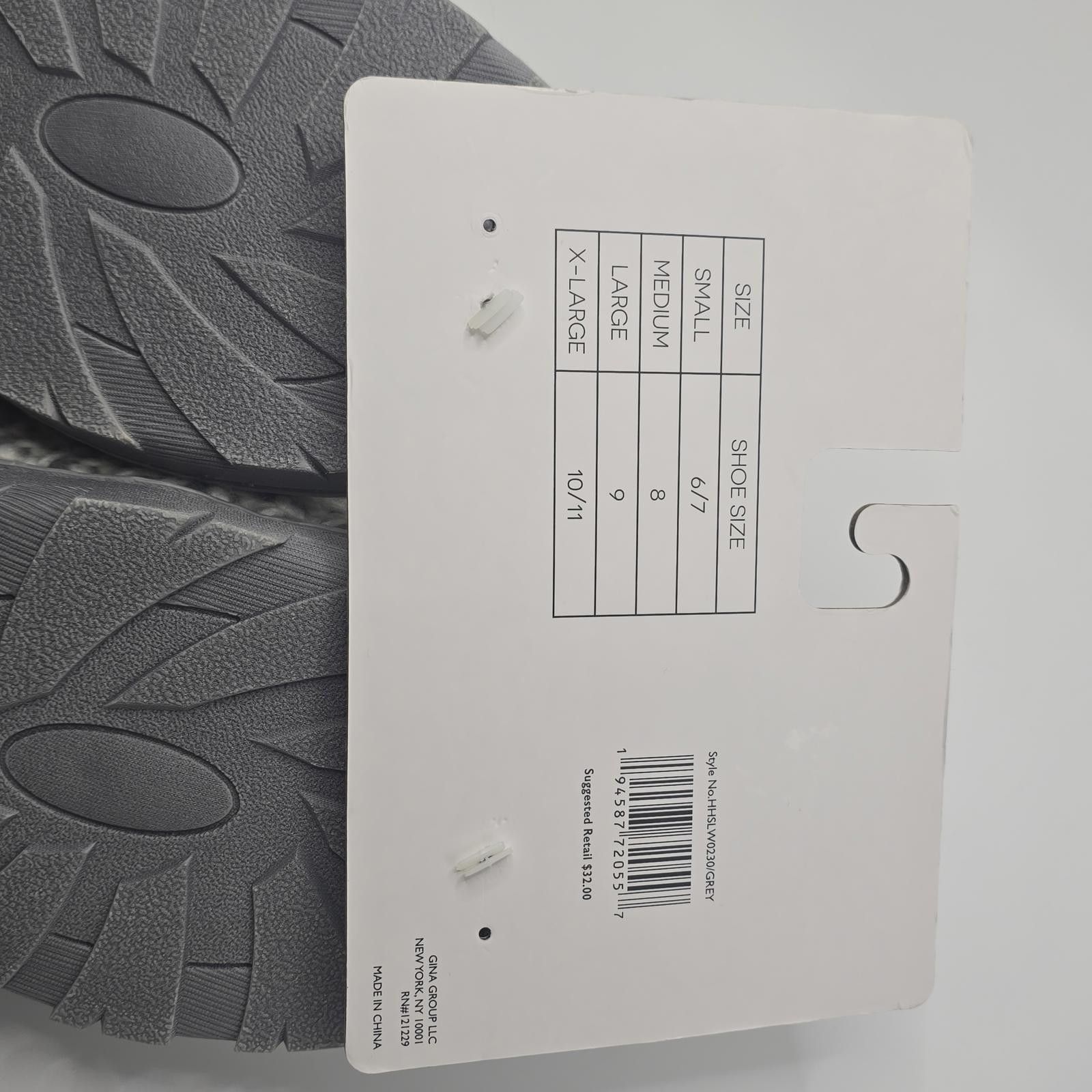 Halston III Halston Cozy Memory Foam Slippers - Grey & White Size US 7.5 / IT 37.5 - 5 Thumbnail