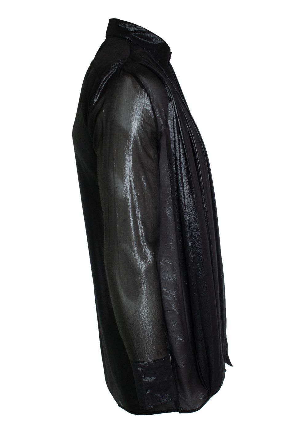 Saint Laurent Paris Saint Laurent, Lurex shirt with ruched strokes 2019 Size US S / EU 44-46 / 1 - 3 Thumbnail