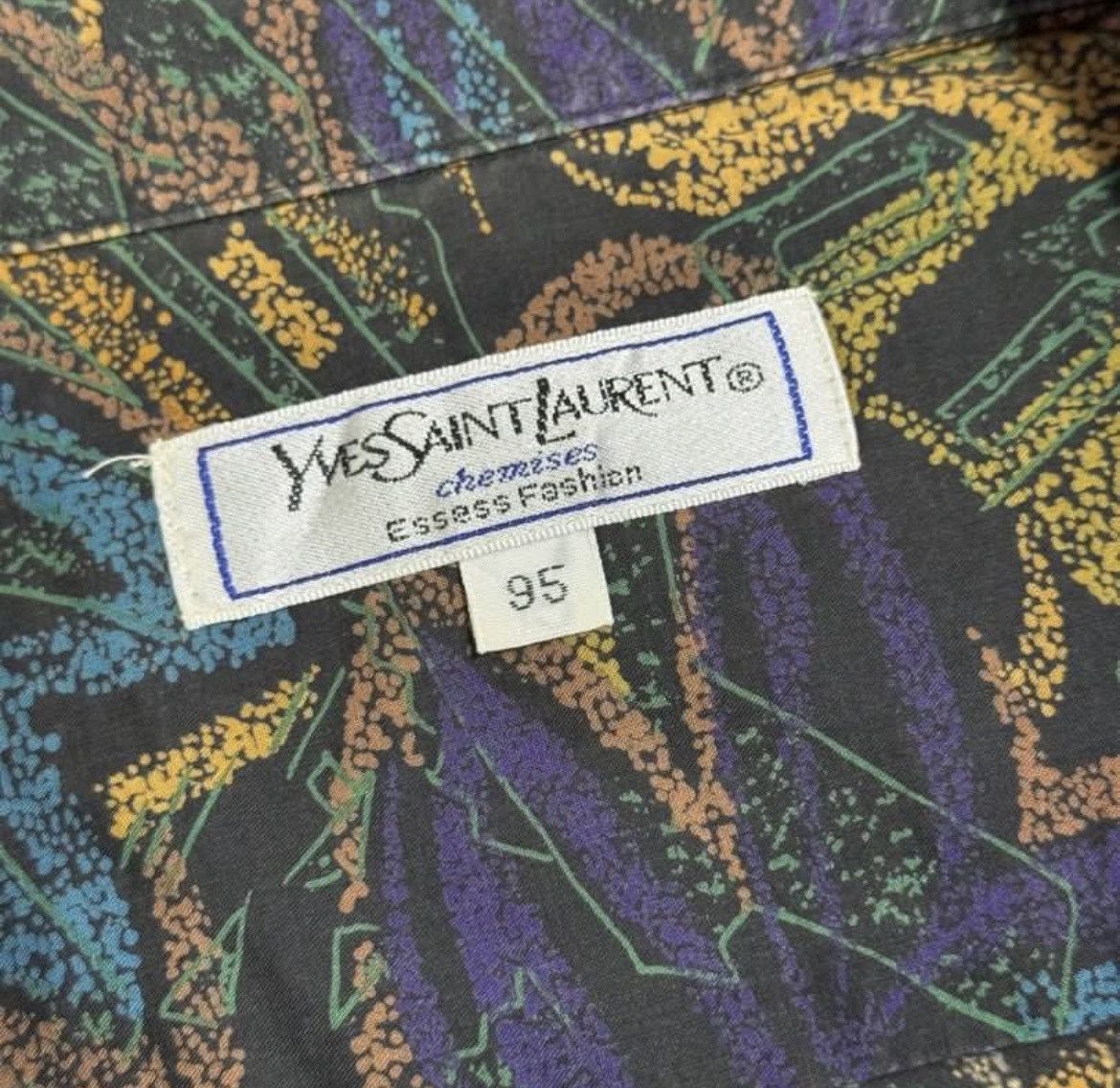Yves Saint Laurent Vintage Yves Saint Open Colar Abstract Shirt Size US M / EU 48-50 / 2 - 2 Thumbnail