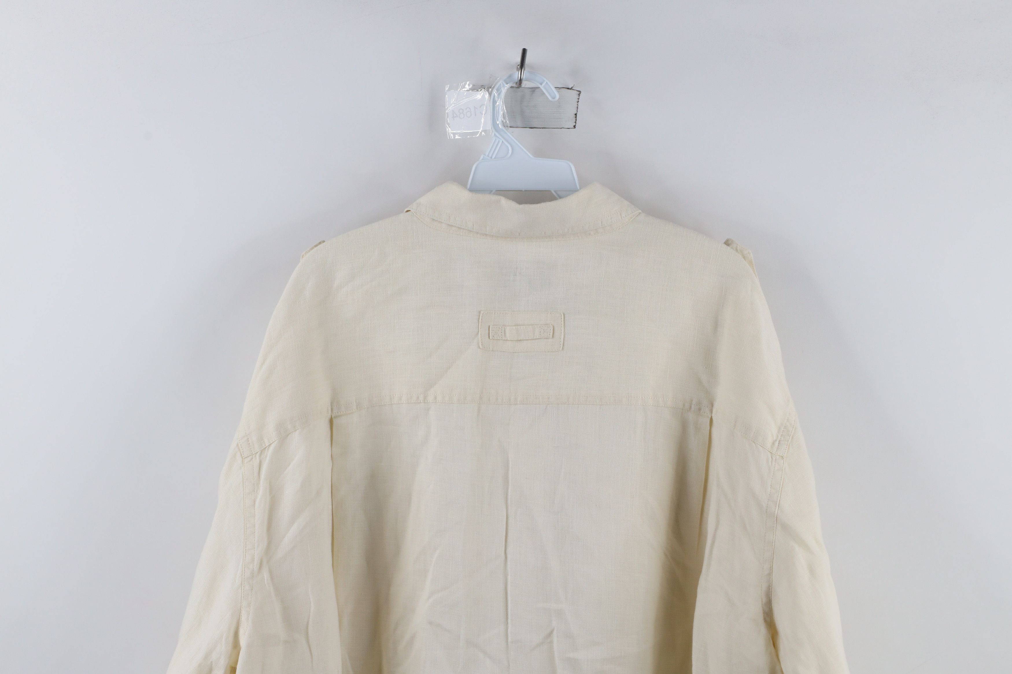 Orvis × Vintage Vintage Orvis Linen Safari Bush Collared BUtton Shirt Cream Size US XL / EU 56 / 4 - 16 Thumbnail