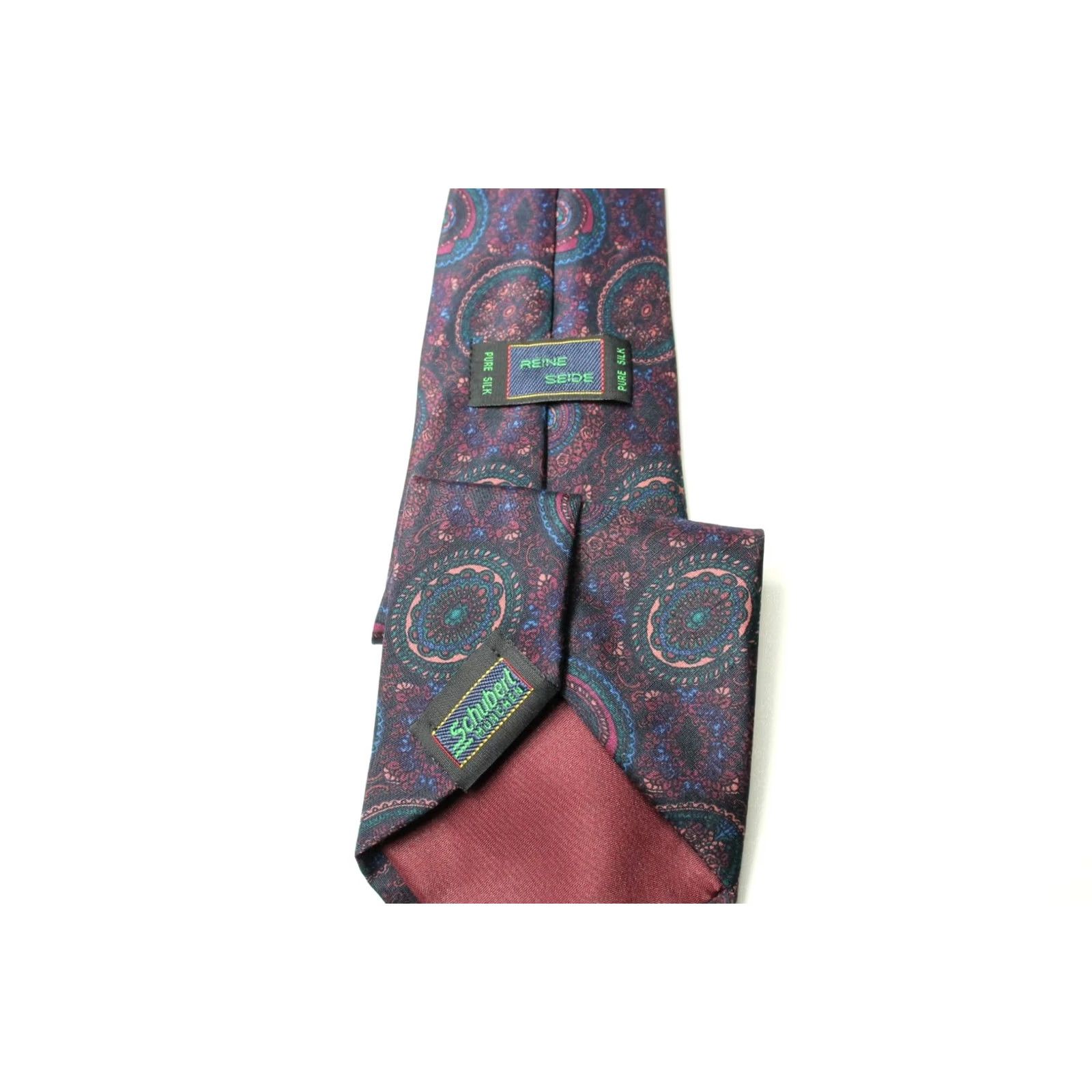 Vintage Schubert Munchen Tie Mens ONE SIZE Men Pure Silk Pointed Classic Patterned Size ONE SIZE - 6 Thumbnail