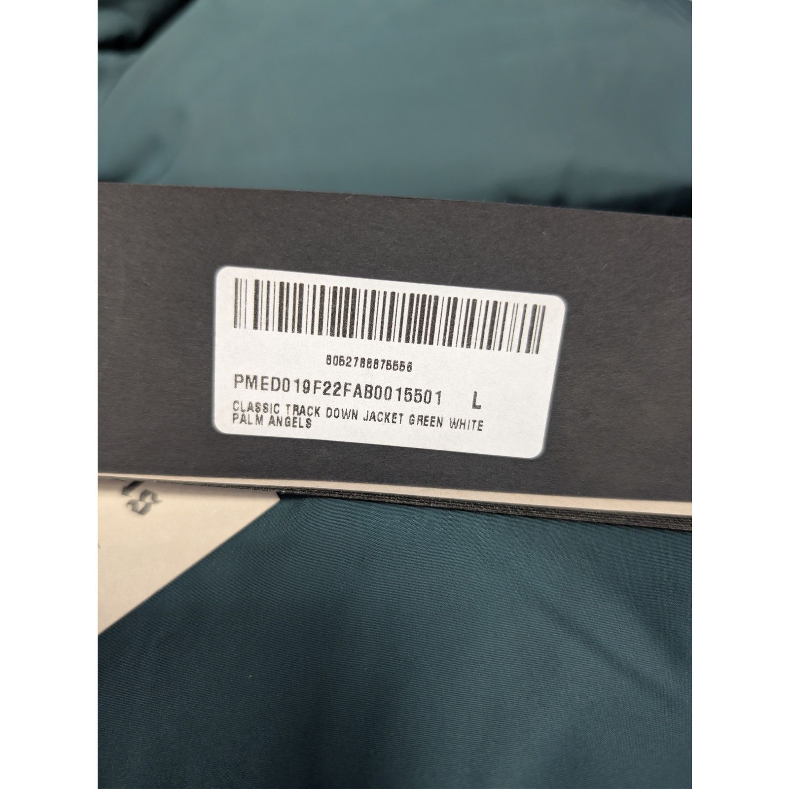 Palm Angels o1rshd1 Classic Track Down Jacket in Green / White Size US L / EU 52-54 / 3 - 23 Thumbnail