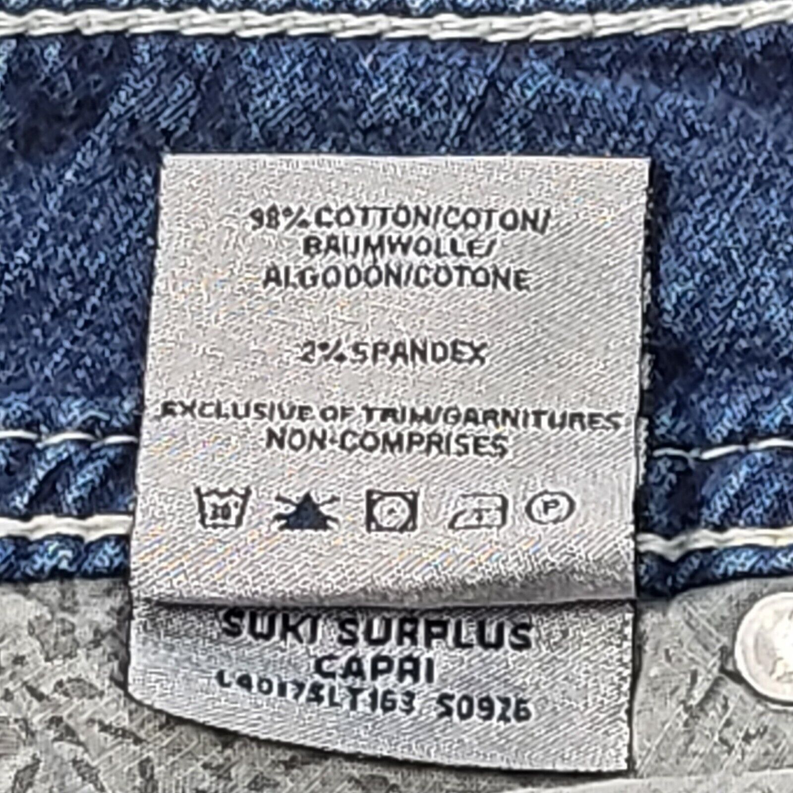 Other Silver Suki Surplus Capri Denim Jeans Womens Size 25 Blue Size 26" / US 2 / IT 38 - 8 Thumbnail