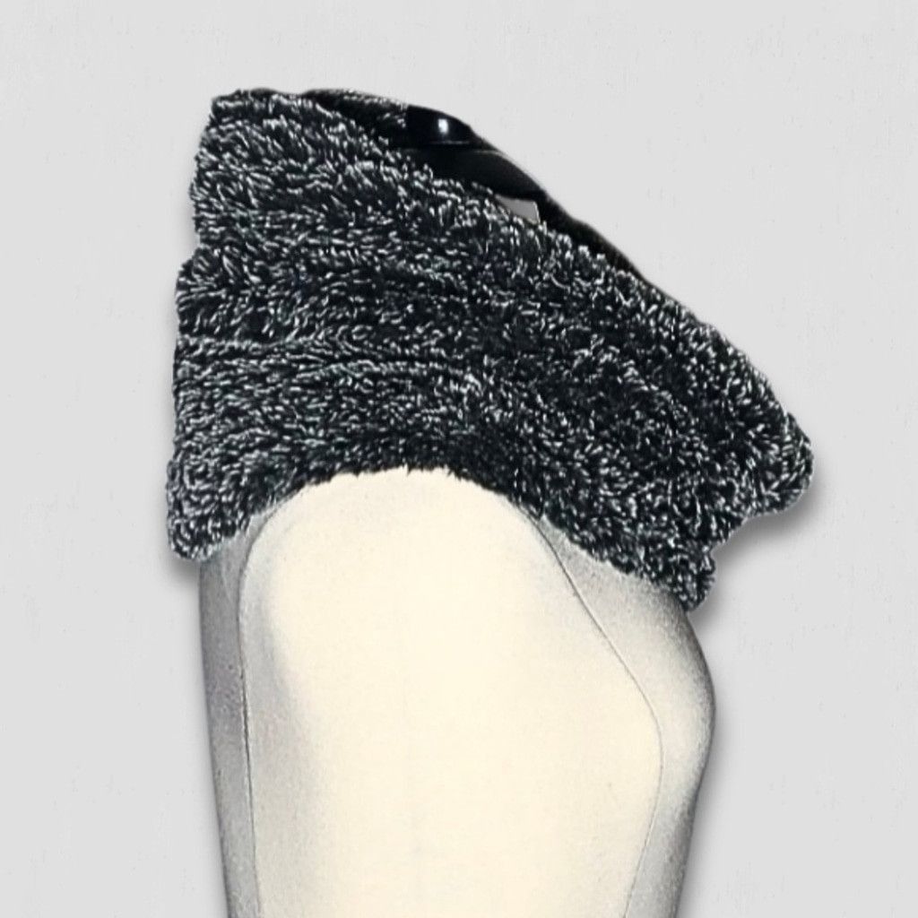 Vintage Infinity Scarf Plush Faux Fur Thick IlSuper Soft Gray sz OS Size ONE SIZE - 3 Thumbnail