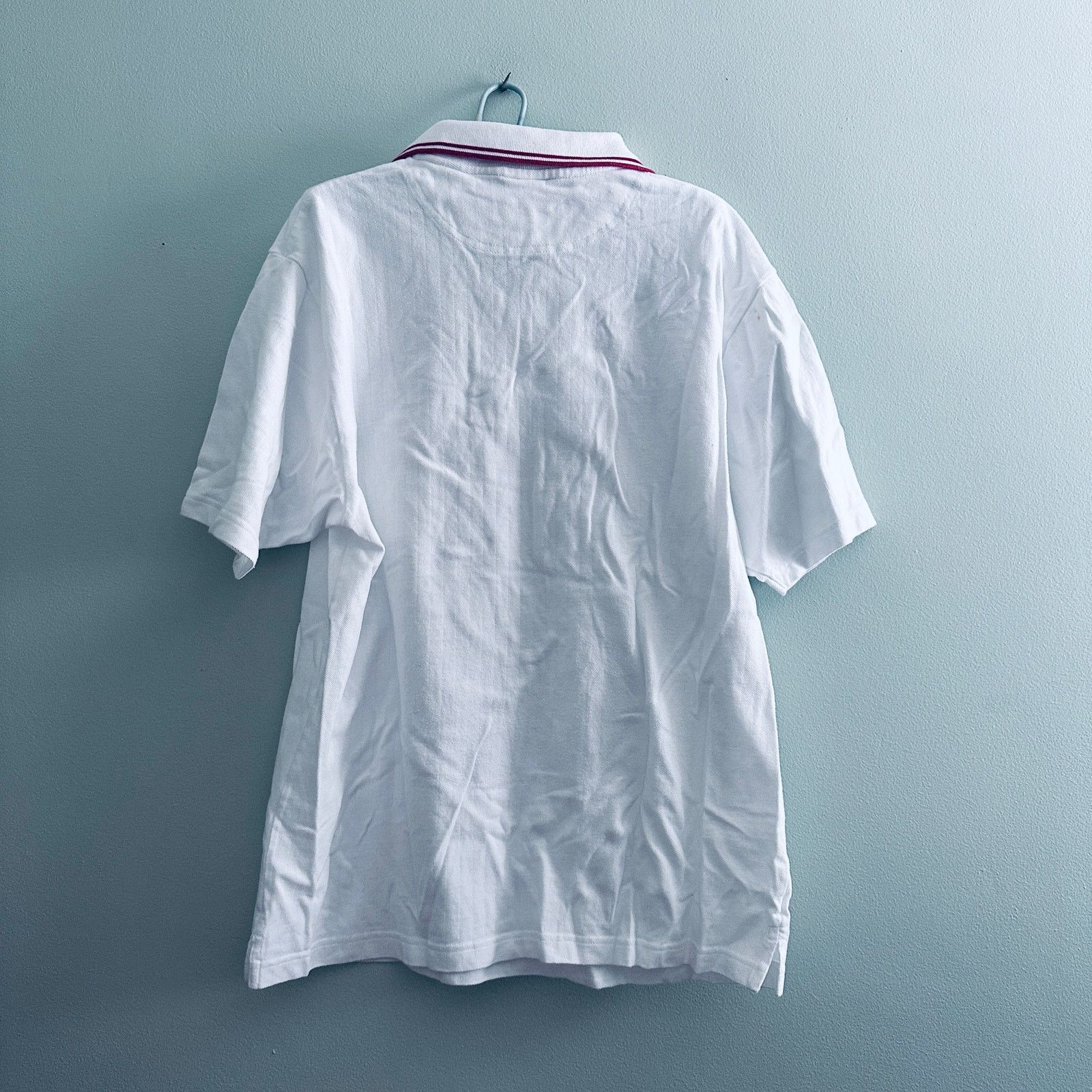 Reebok Vintage Reebok white polo with red stripe Size US M / EU 48-50 / 2 - 3 Thumbnail