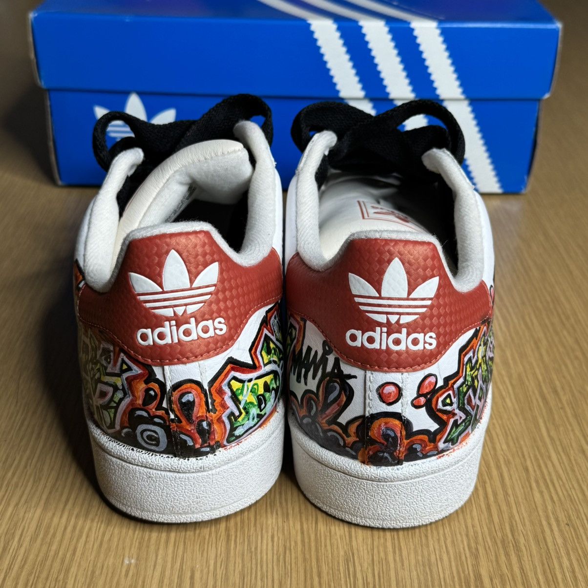 Adidas Adidas Superstar Custom Hand Painted Size US 9 / EU 42 - 4 Thumbnail