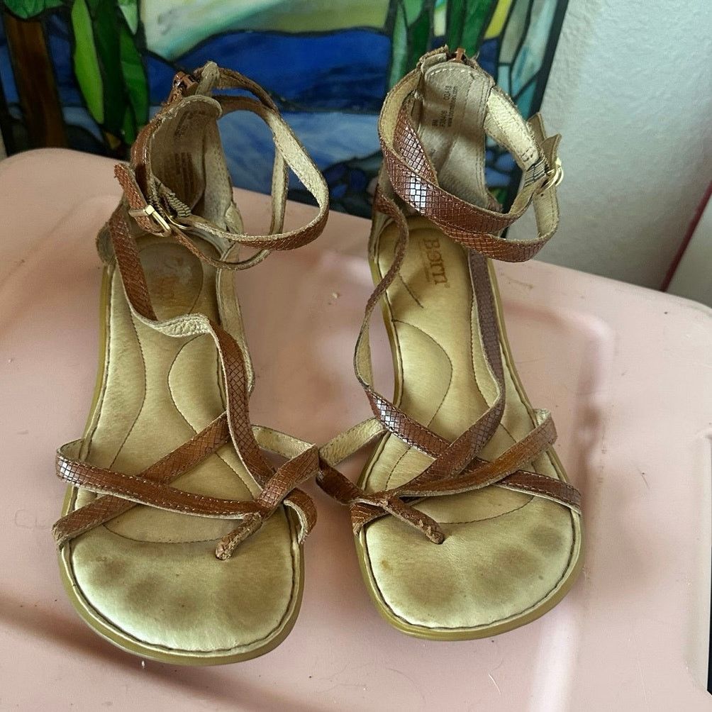 Born born strappy sandals brown shoes Size US 9 / IT 39 - 2 Thumbnail