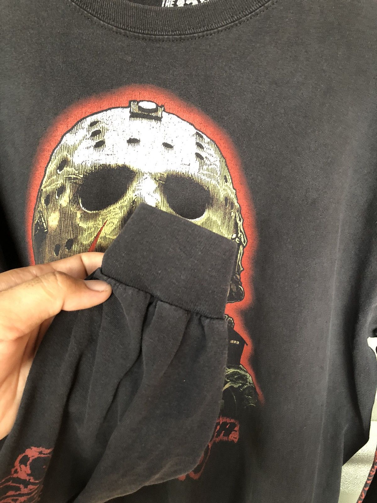 Expert Horror Vintage Friday The 13th Movie Jason Voorhess Long Sleeve Tee Size US XL / EU 56 / 4 - 8 Thumbnail