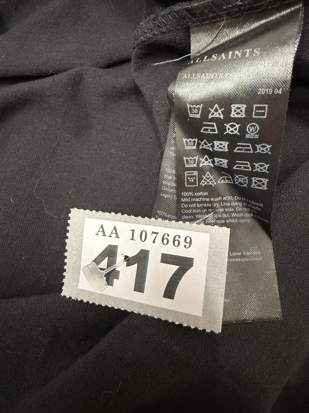 Allsaints AllSaints Men's Black Crew Neck T-Shirt XL Size US XL / EU 56 / 4 - 2 Thumbnail