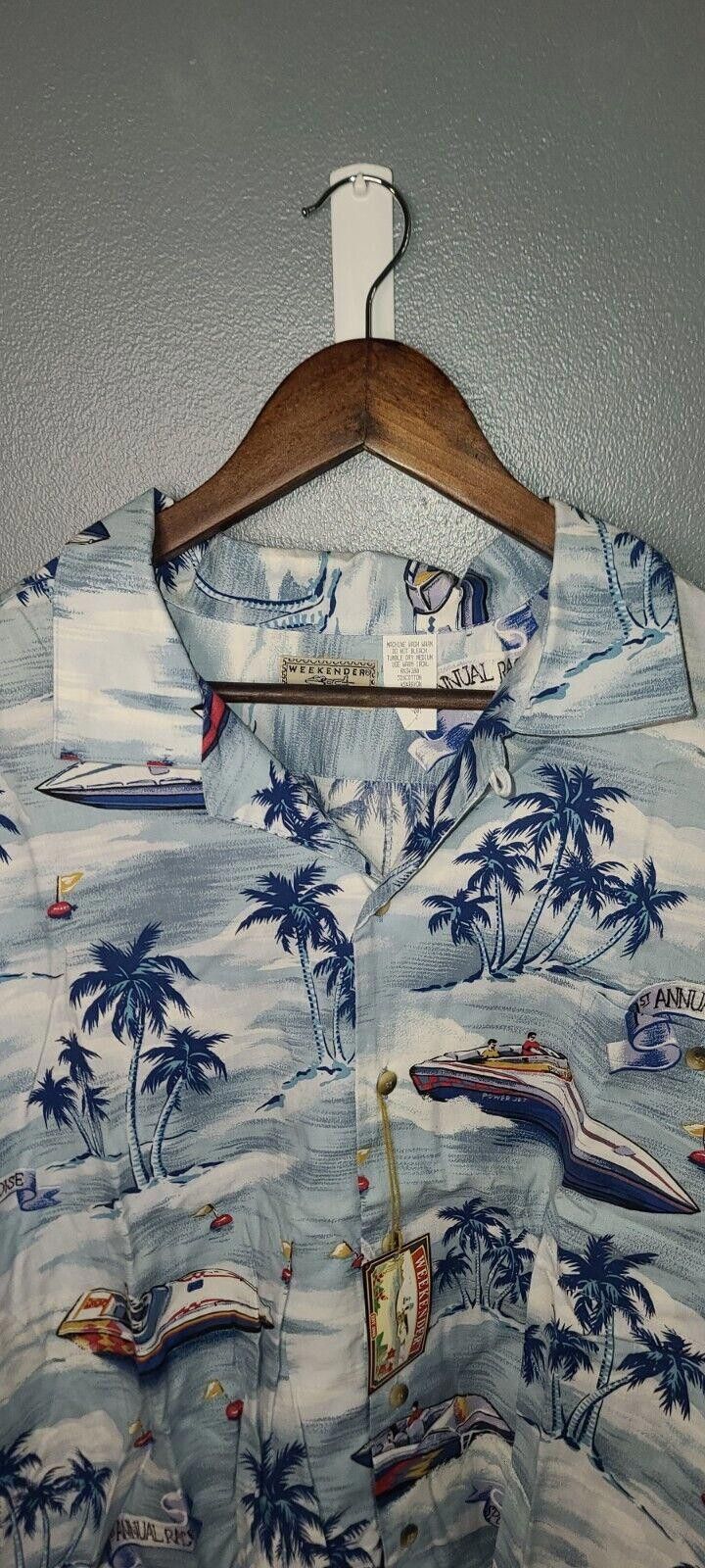Designer Weekender Traveler Shirt Speedboats Men's 2X Hawaiian XXL Size US XXL / EU 58 / 5 - 4 Thumbnail